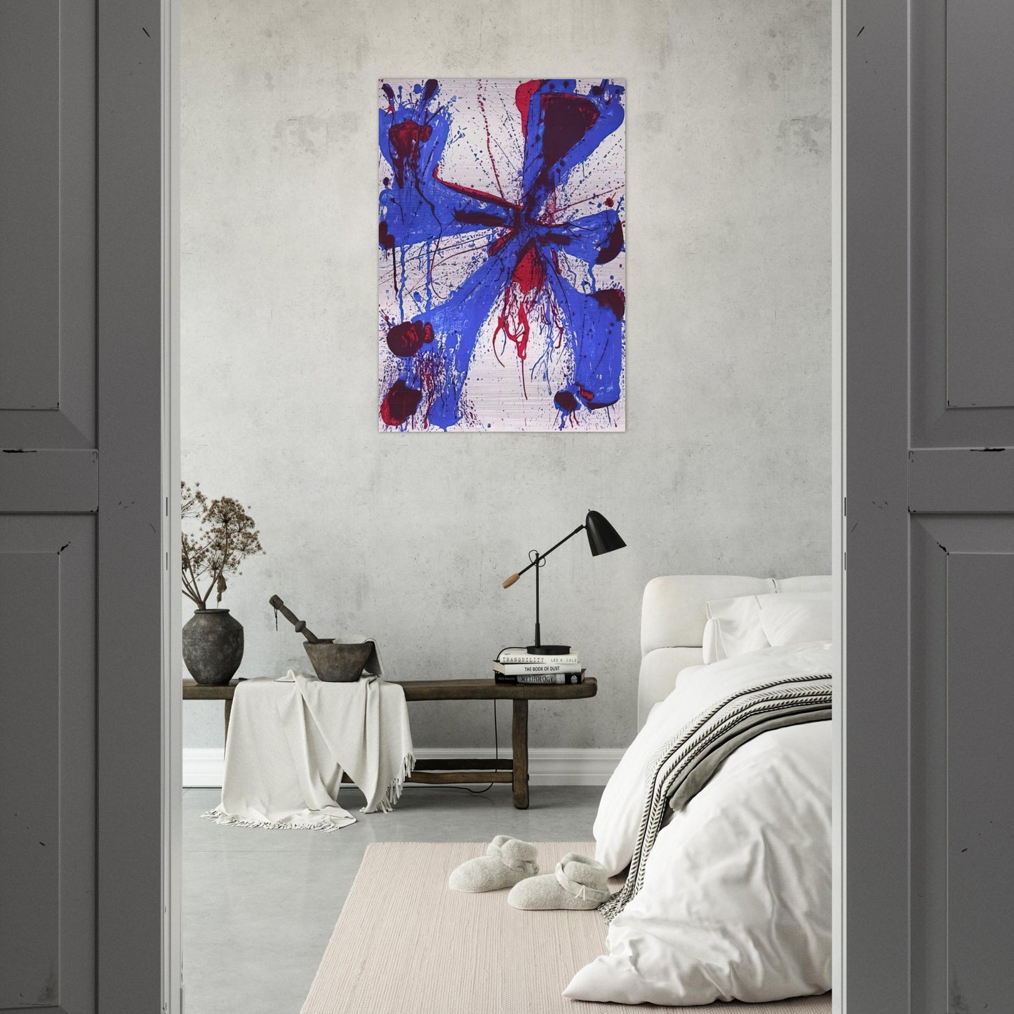 Damn Braces - Sam Francis Brushed Aluminum Print - 70x100 cm / 28x40 inches | Sam Francis Aluminum Print | Sam Francis Prints