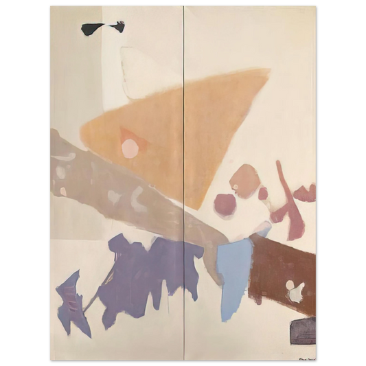 Kenzo Okada - Screen I diptych - 1955  75x100 cm / 30x40inches Fine Art Poster