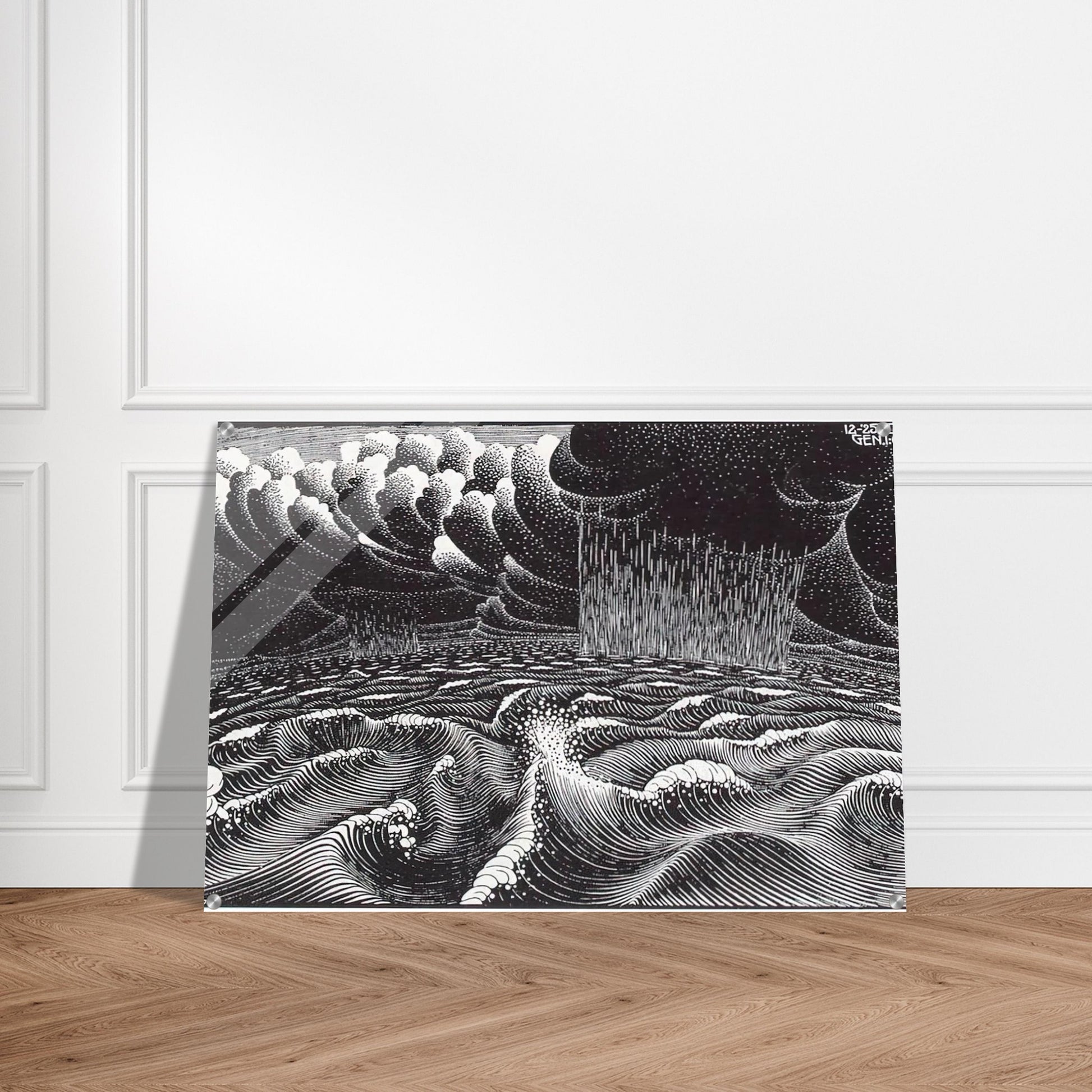 THE 2ND DAY OF THE CREATION - MC Escher Acrylic Print - 70x100 cm / 28x40″ inches | Maurits Cornelis Escher Prints