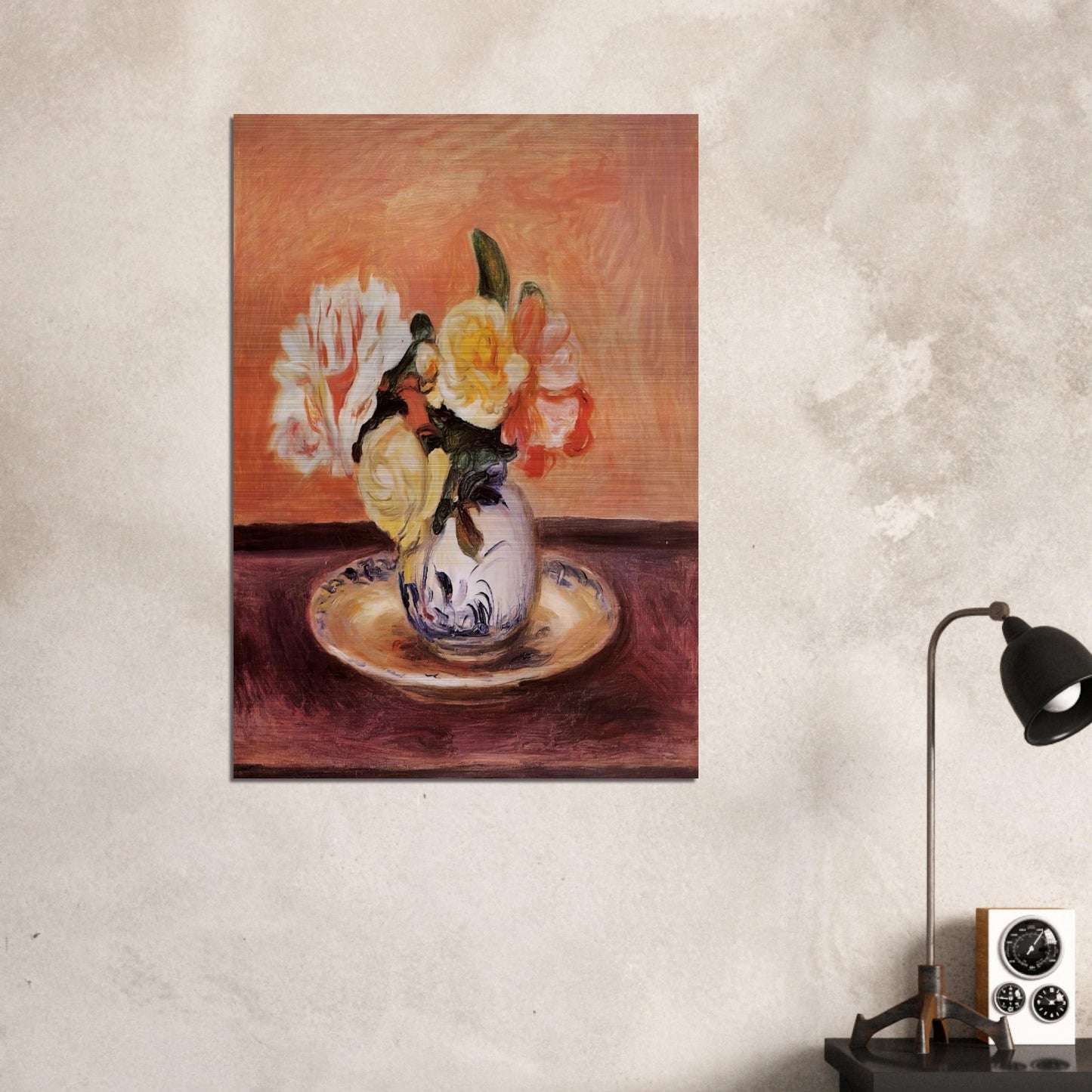 Vase of Flowers - Pierre-Auguste Renoir Brushed Aluminum Print - 70x100 cm / 28x40 inches | Pierre-Auguste Renoir Aluminum Print | Pierre-Auguste Renoir Prints