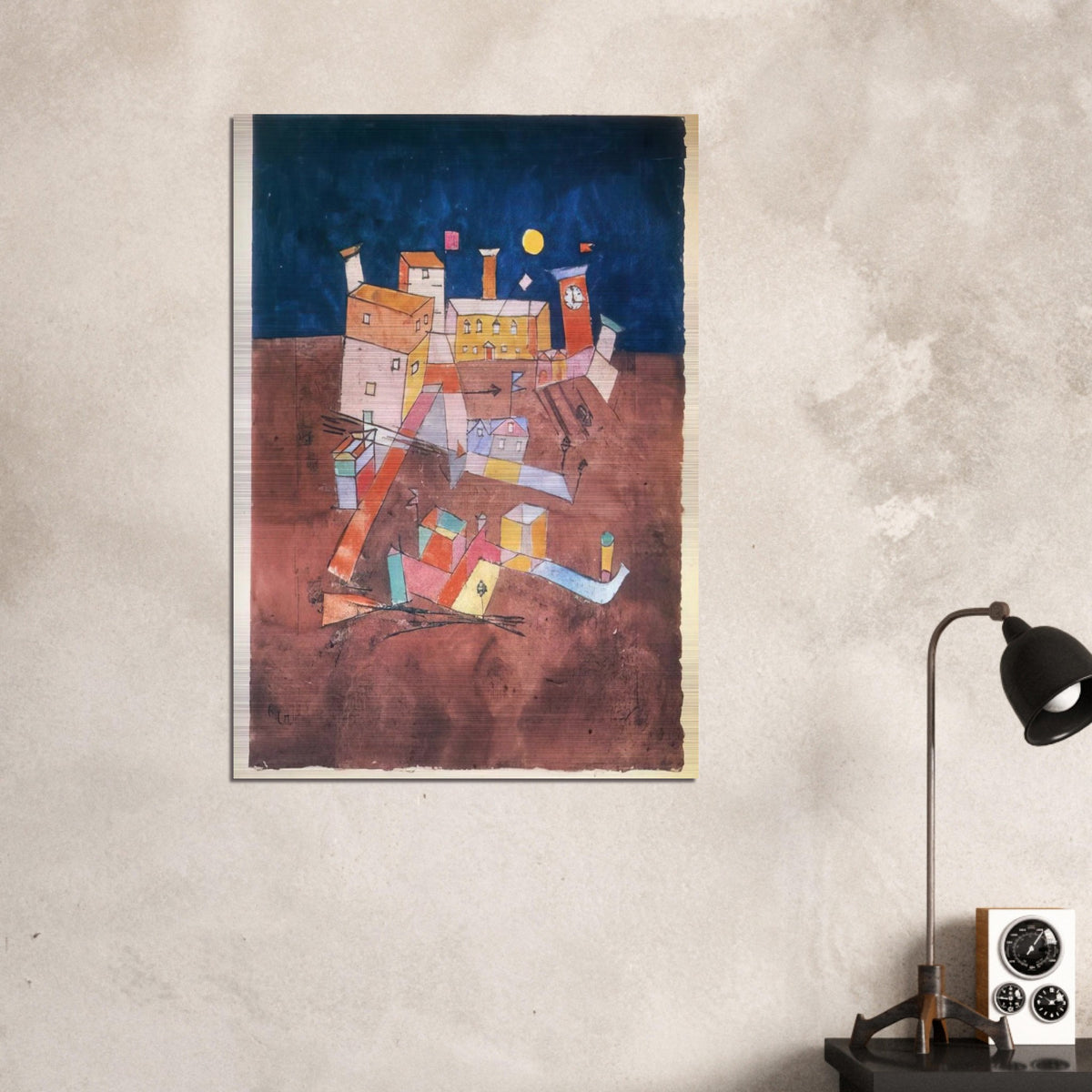 PART OF G 1927 - Paul Klee Brushed Aluminum Print - 70x100 cm / 28x40 inches | Paul Klee Aluminum Print | Paul Klee Prints