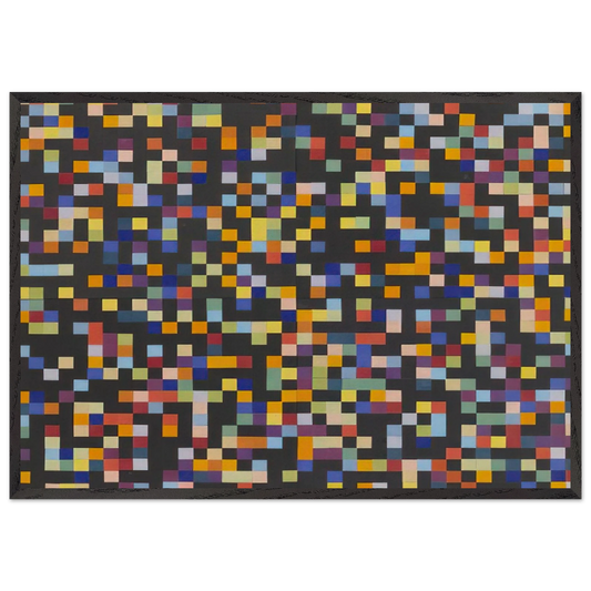Spectrum Colors Arranged by Chance VI - Ellsworth Kelly 70x100 cm / 28x40 inches Framed Art Print – Black Wooden Frame