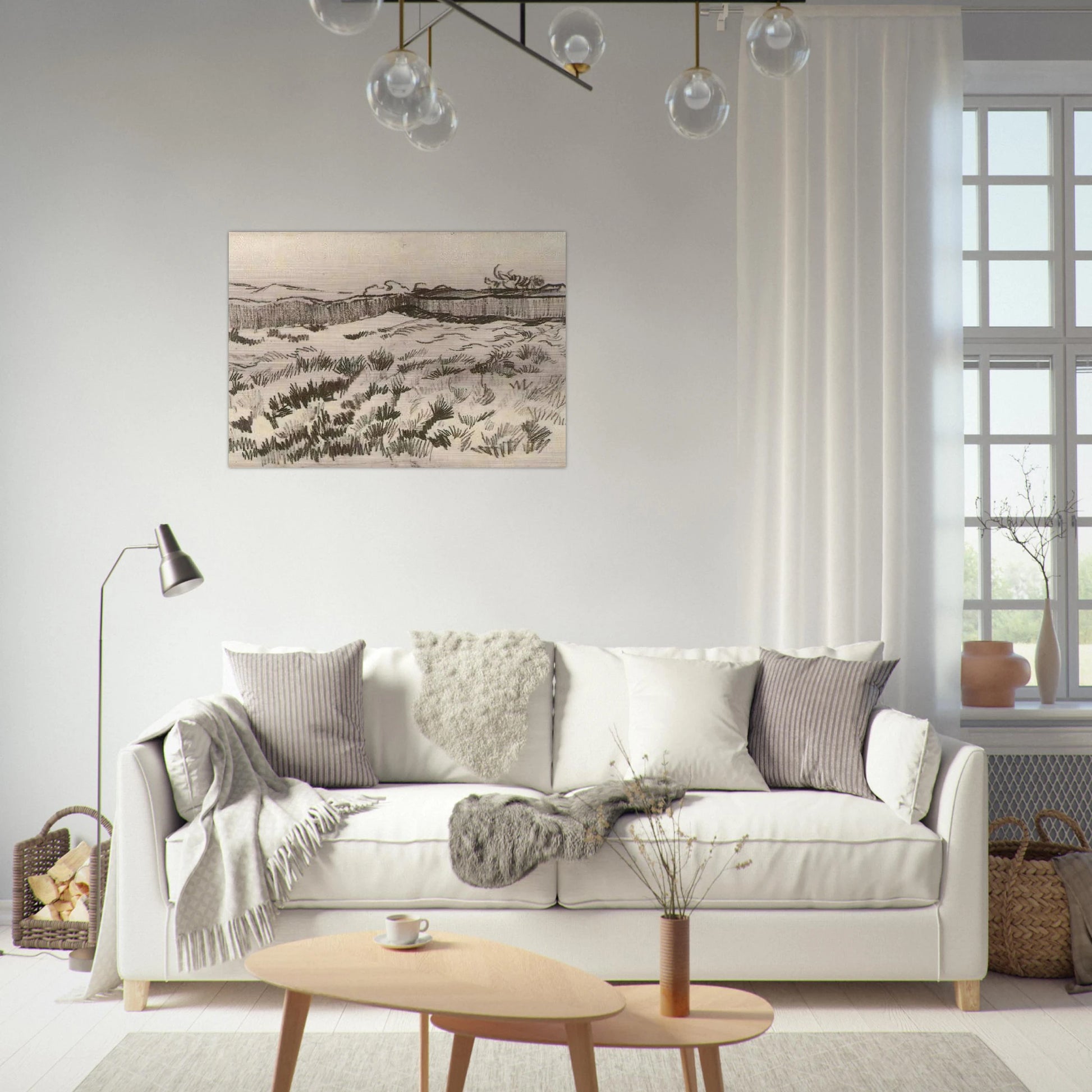 Enclosed Field - Vincent van Gogh Brushed Aluminum Print - 70x100 cm / 28x40 inches | Vincent van Gogh Aluminum Print | Vincent van Gogh Prints