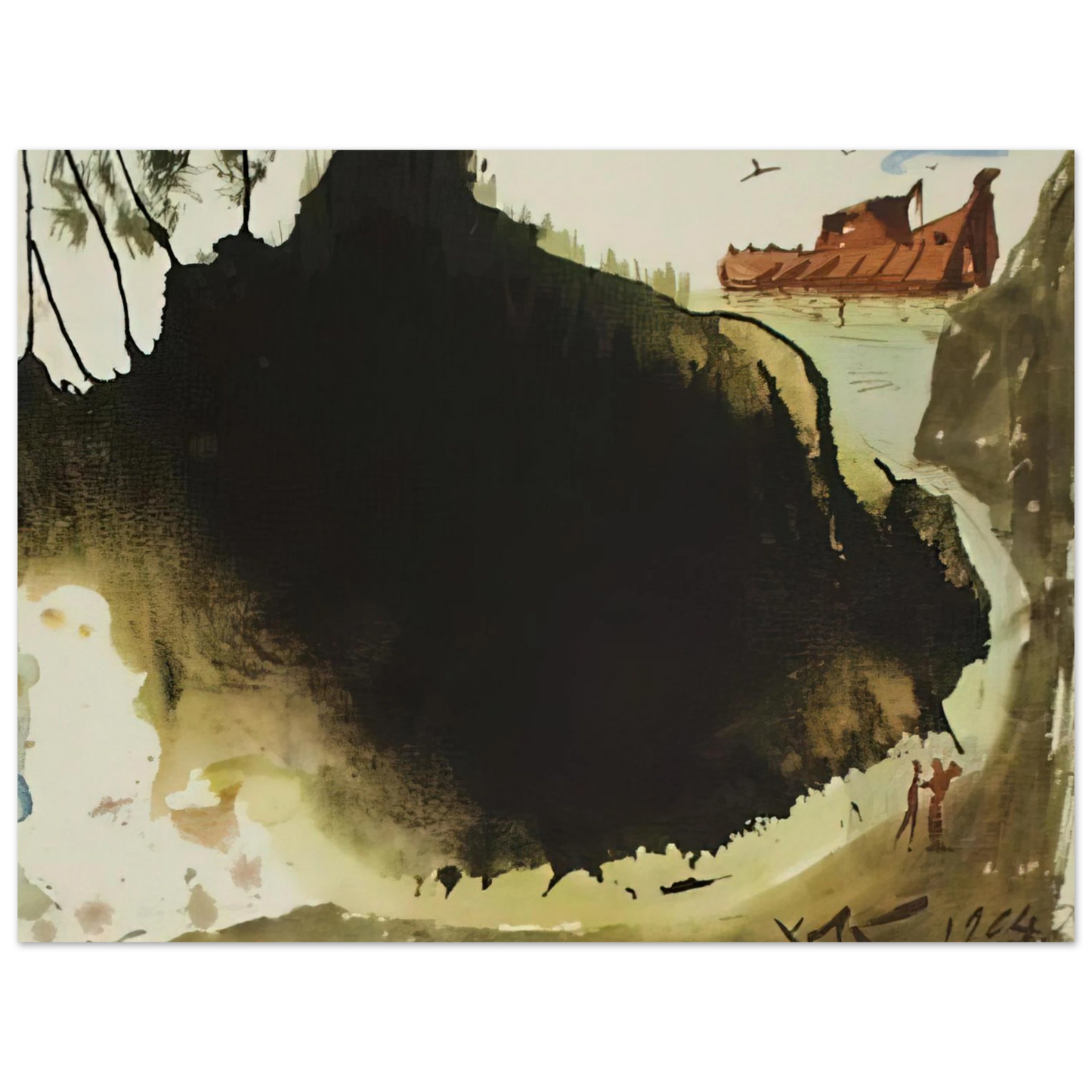 Salvador Dali - AQUAE DILUVII SUPER TERRAM GENESIS 6 17 1967  75x100 cm / 30x40inches Fine Art Poster