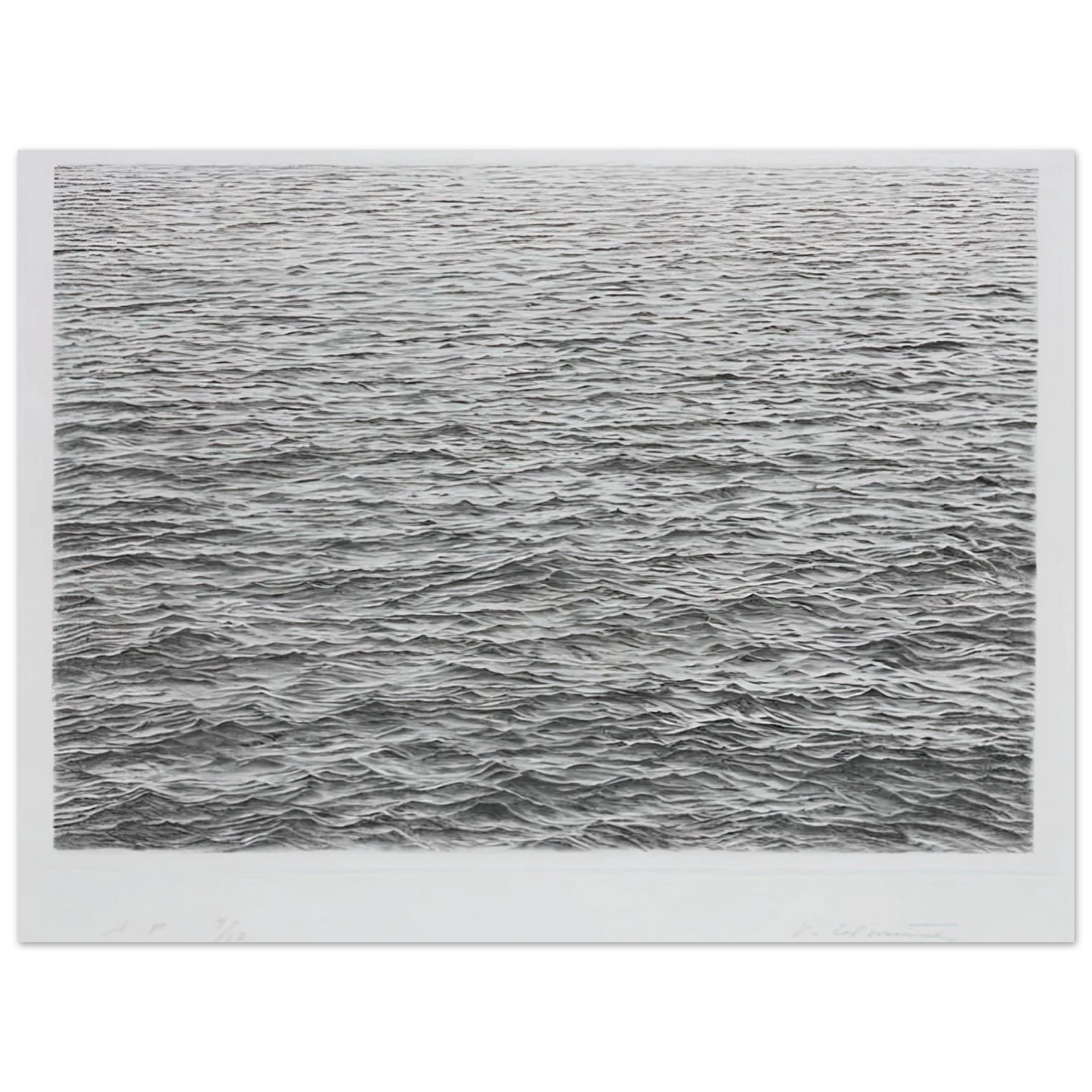 Vija Celmins - DRYPOINT OCEAN SURFACE 1983  75x100 cm / 30x40inches Fine Art Poster