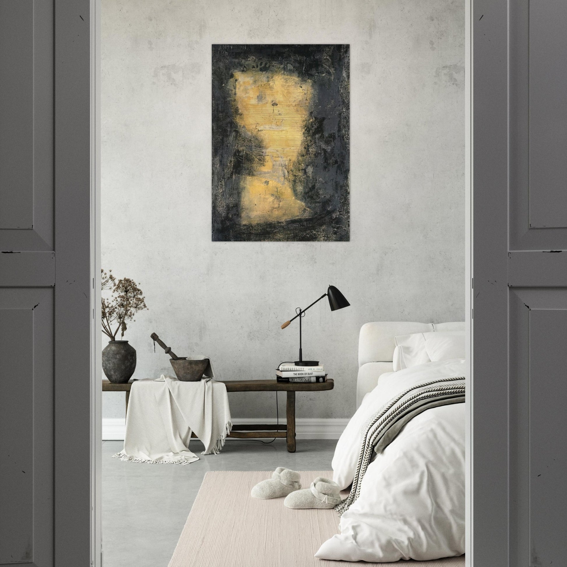 Bolo - Tachisme - Emil Schumacher Brushed Aluminum Print - 70x100 cm / 28x40 inches | Emil Schumacher Aluminum Print | Emil Schumacher Prints