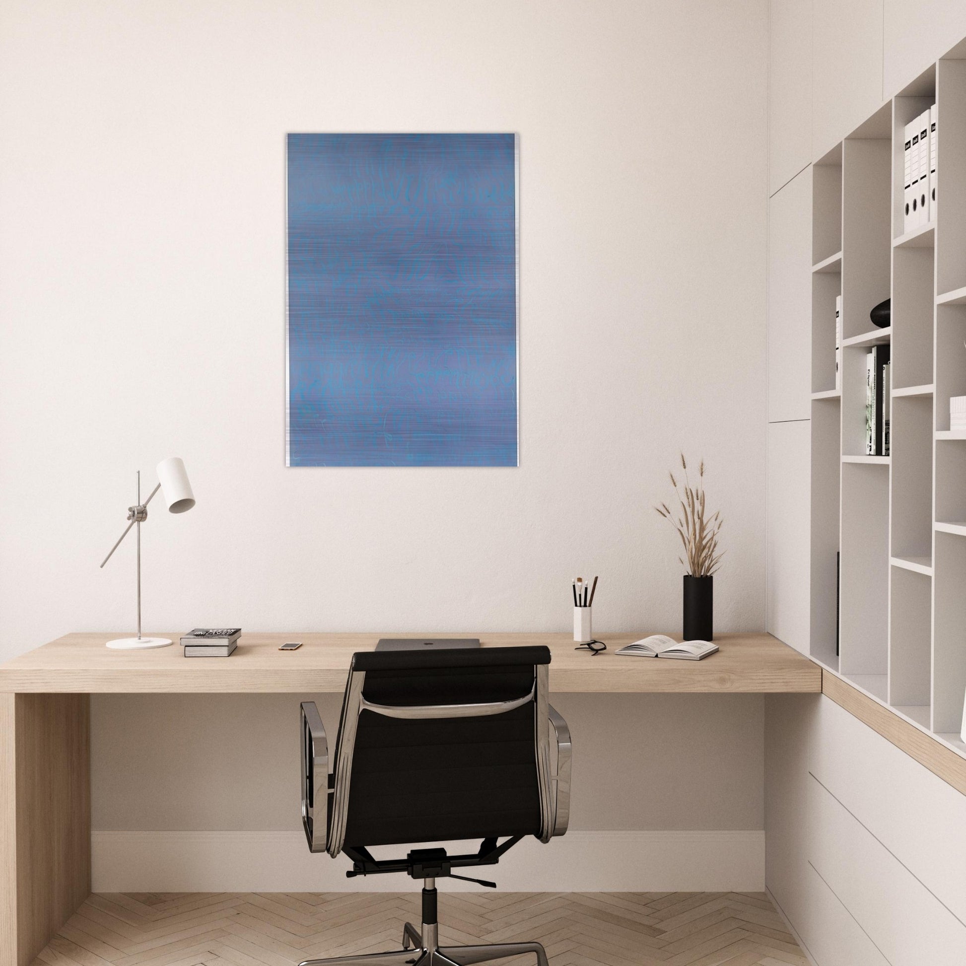 Azzurro turchese - 1964 - Carla Accardi Brushed Aluminum Print - 70x100 cm / 28x40 inches | Carla Accardi Aluminum Print | Carla Accardi Prints