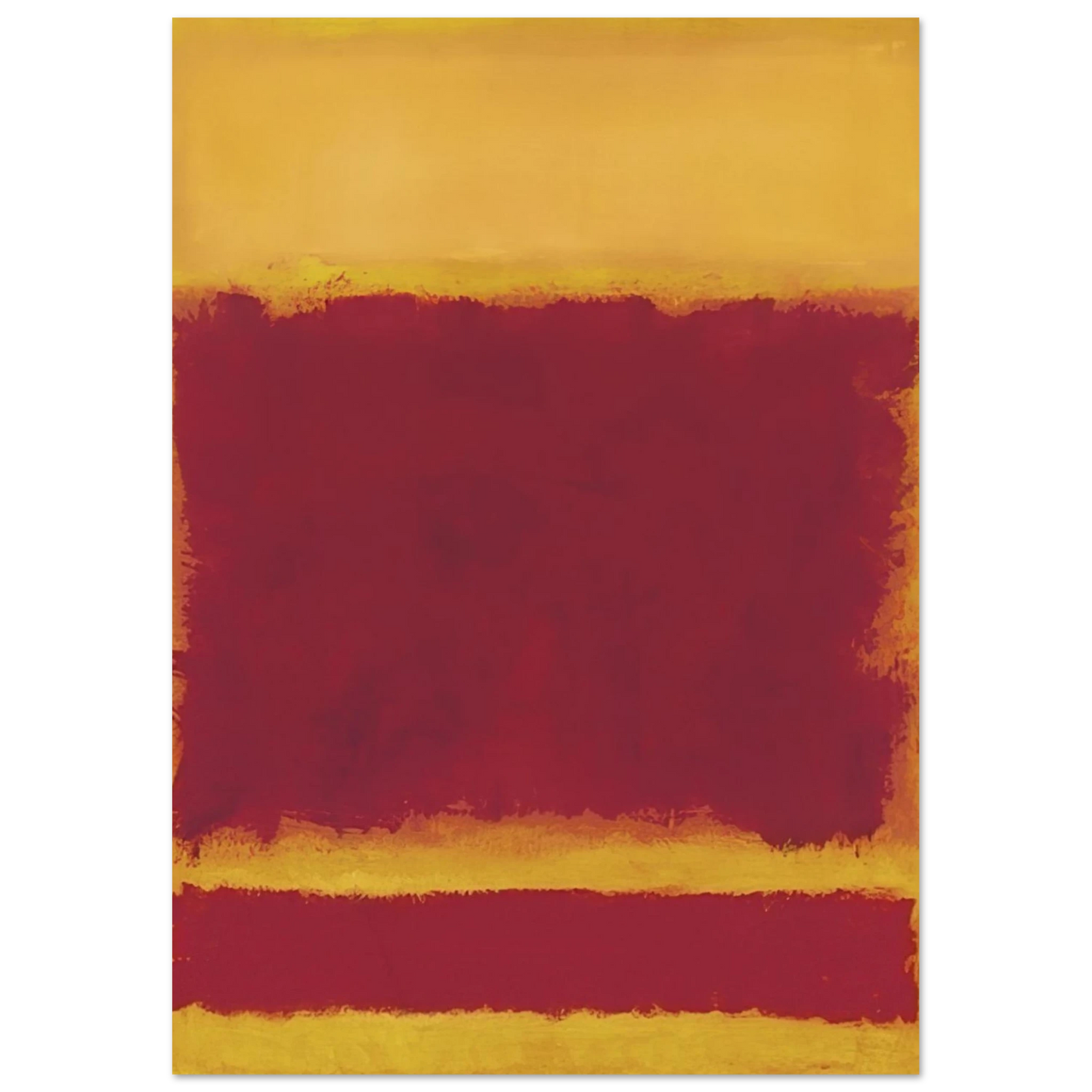 Mark Rothko - Composition - 1958 Wall Art - 30x40 cm / 12x16 inches - Premium Wooden Framed Poster With Fine Art Paper-canvas - Black frame