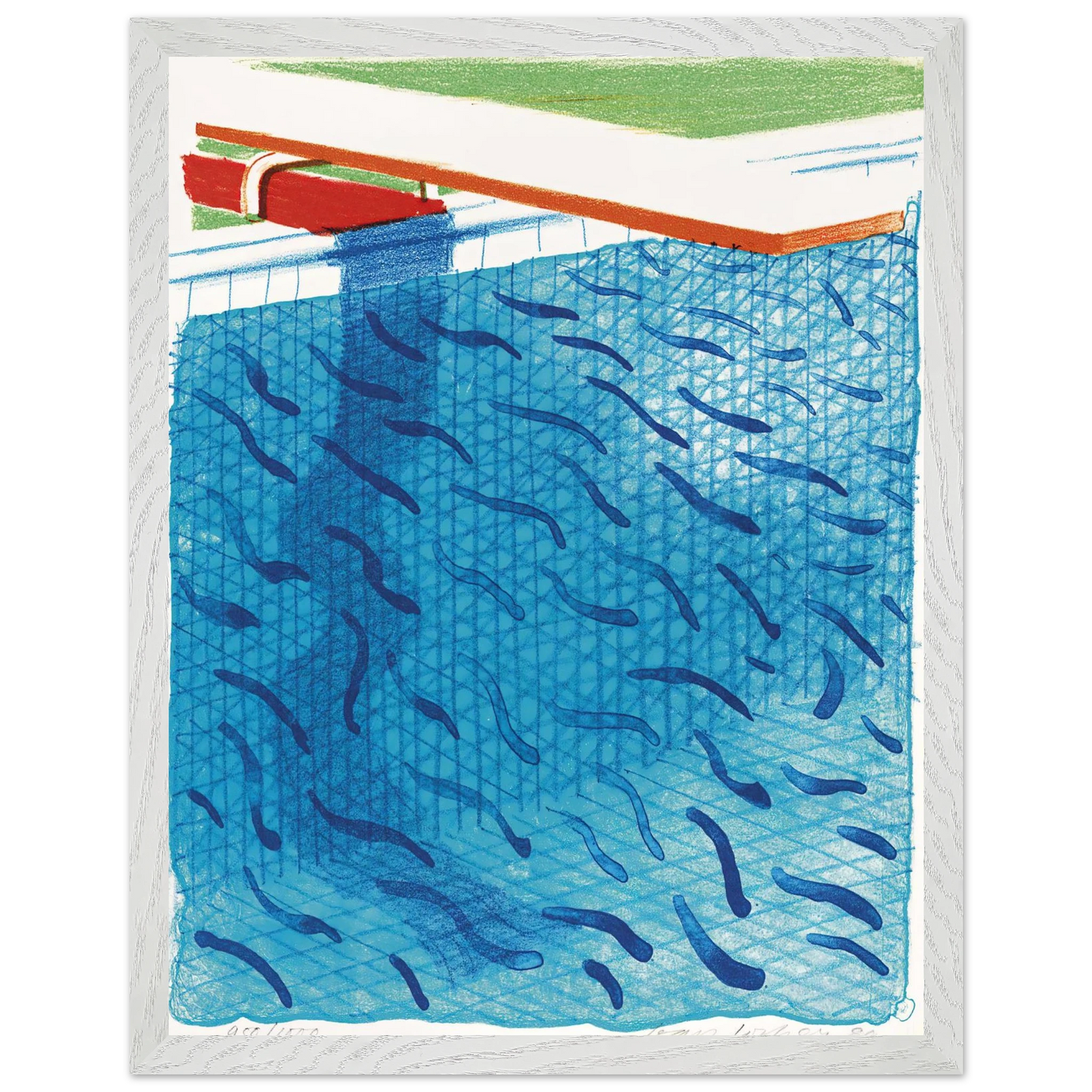 David Hockney - David Hockney Wall art - 50x50 cm / 20x20 inches - Premium Wooden Framed Poster With Fine Art Paper-canvas - Black frame