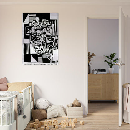 UNTITLED 1978 - Keith Haring Brushed Aluminum Print - 70x100 cm / 28x40 inches | Keith Haring Aluminum Print | Keith Haring Prints