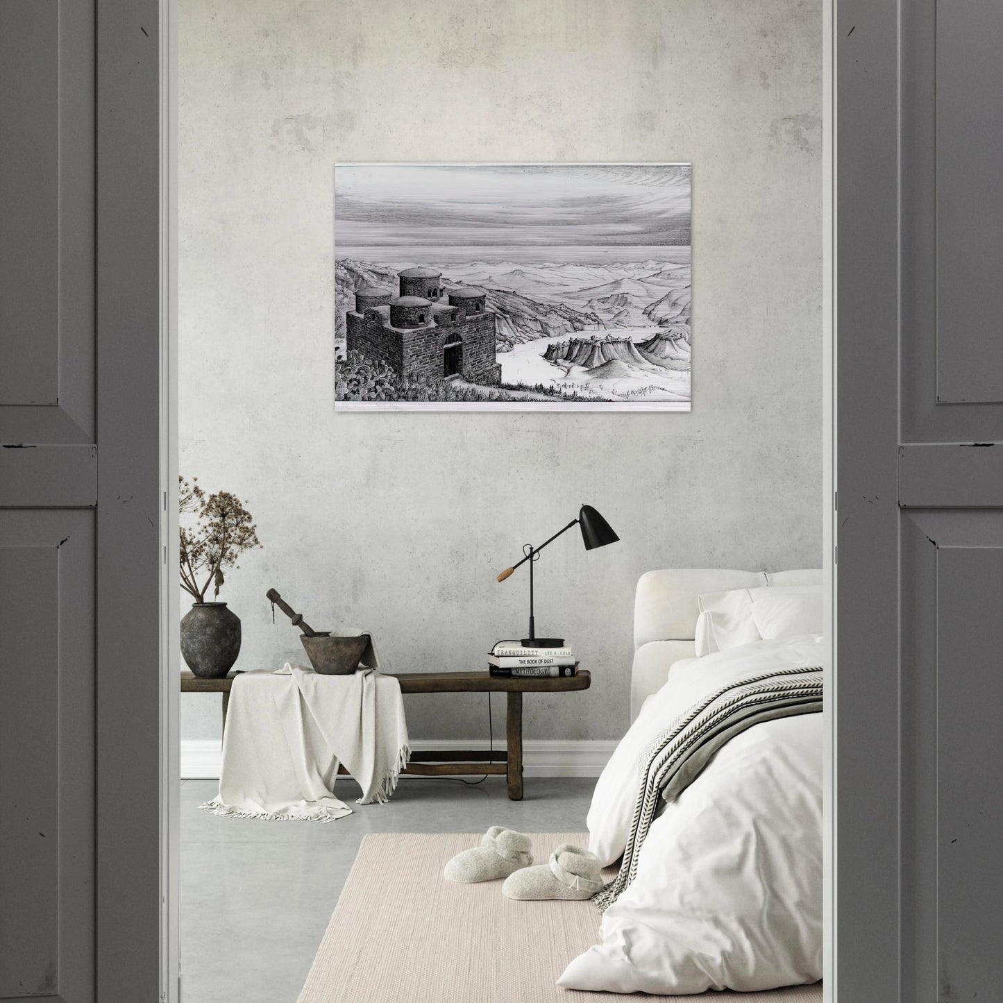 CATTOLICA OF STILO CALABRIA 1930 - MC Escher Brushed Aluminum Print - 70x100 cm / 28x40 inches | MC Escher Aluminum Print | MC Escher Prints