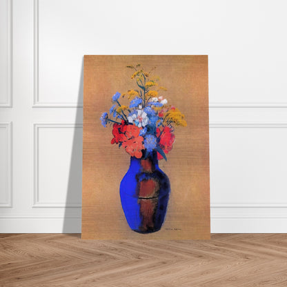 WILD FLOWERS IN A VASE - Odilon Redon Brushed Aluminum Print - 70x100 cm / 28x40 inches | Odilon Redon Aluminum Print | Odilon Redon Prints