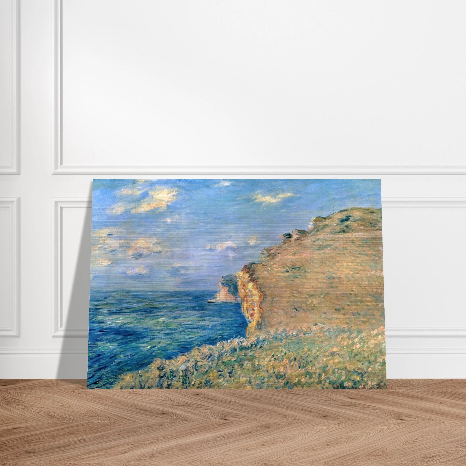 Cliff at Fecamp - claude monet Brushed Aluminum Print - 70x100 cm / 28x40 inches | claude monet Aluminum Print | claude monet Prints