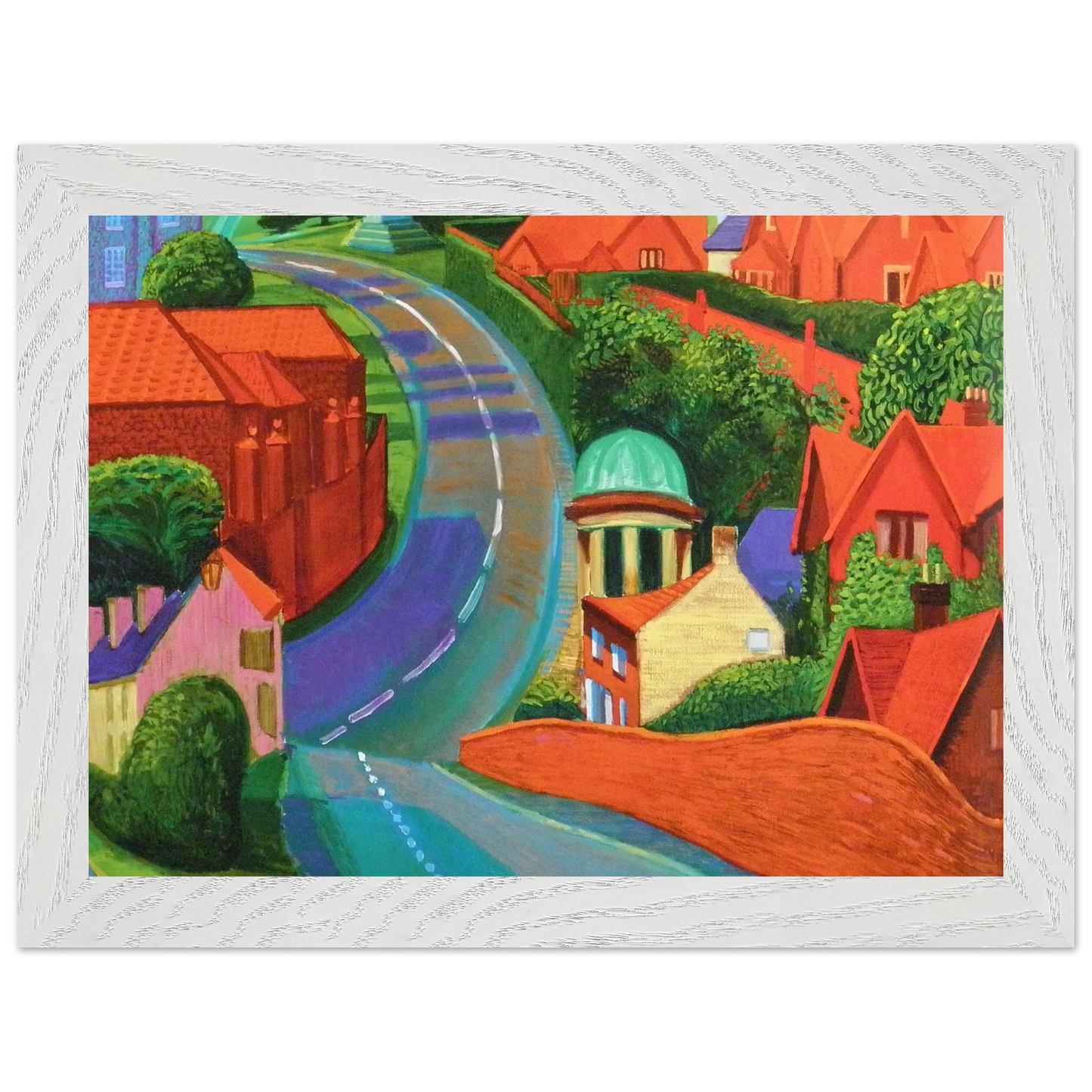 David Hockney - The Road to York Through Sledmere - 70x100 cm / 28x40 inches - Fine Art Poster-canvas - -