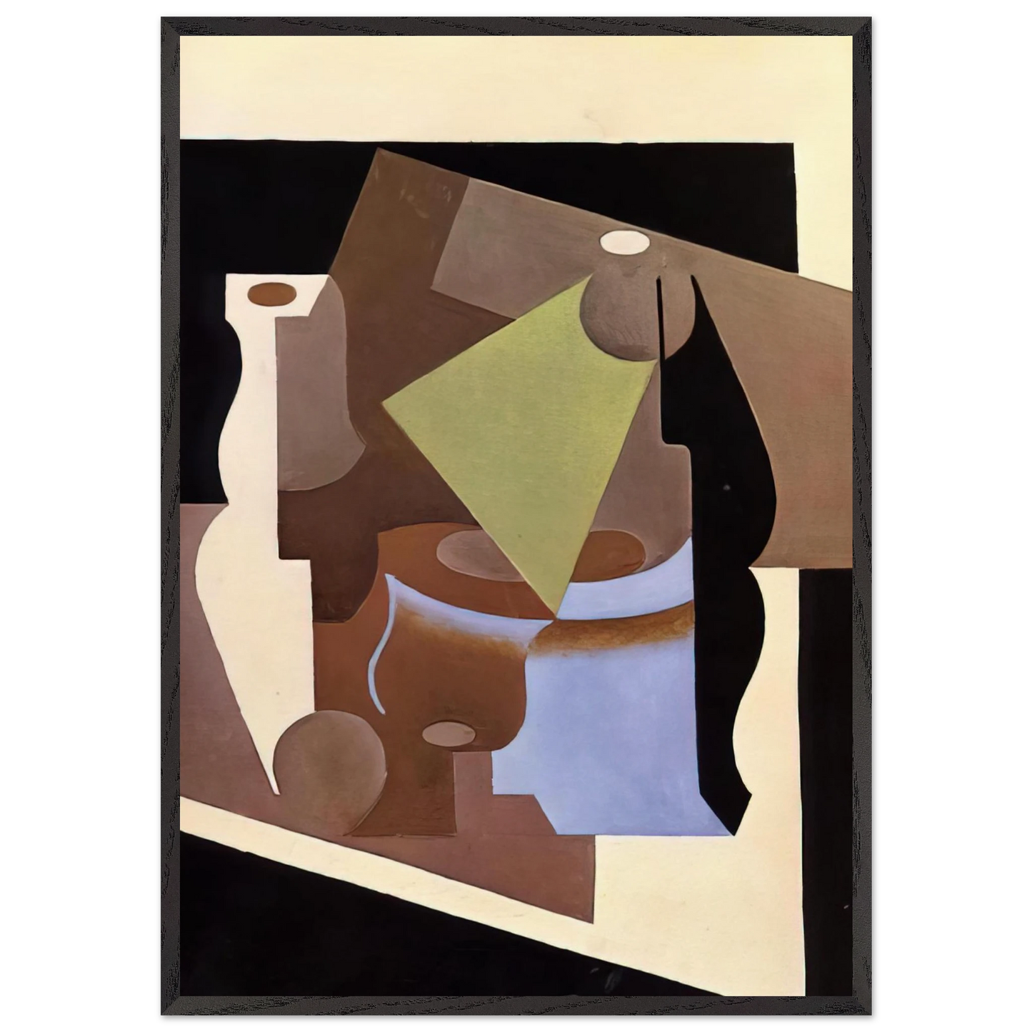 STILL LIFE WITH LAMP 1919 - Juan Gris 70x100 cm / 28x40 inches Framed Art Print – Black Wooden Frame