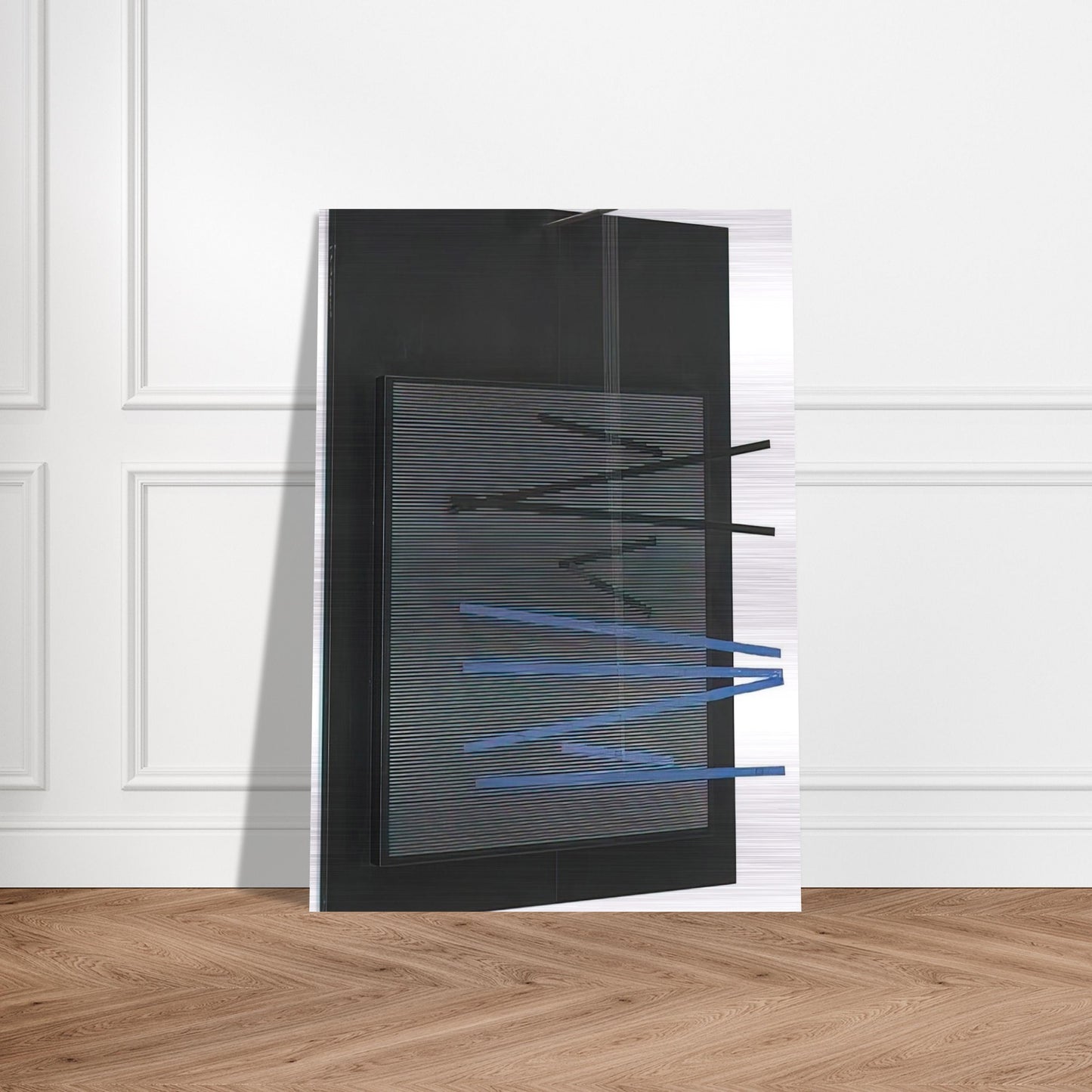 PETITE VIBRATION BRIQUE ET NOIRE 1966 - Jesus Rafael Soto Brushed Aluminum Print - 70x100 cm / 28x40 inches | Jesus Rafael Soto Aluminum Print | Jesus Rafael Soto Prints