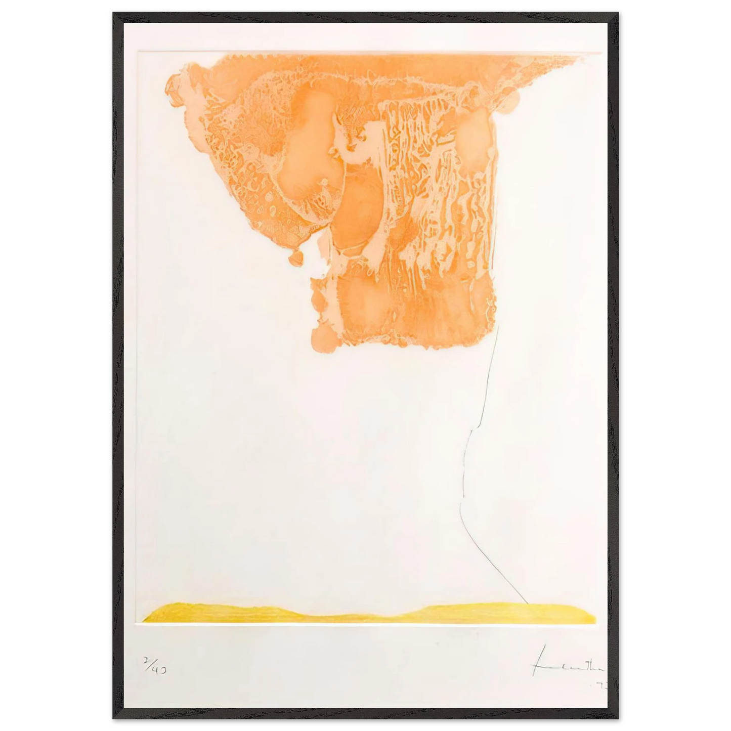 Helen Frankenthaler - Pranzo Italiano - 1973 Wall art - A1 (59.4 x 84.1  cm) - Premium Wooden Framed Poster With Fine Art Paper-canvas - White frame
