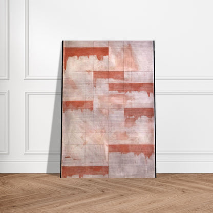 Red Window Study - Abstract Expressionism - Brice Marden Brushed Aluminum Print - 70x100 cm / 28x40 inches | Brice Marden Aluminum Print | Brice Marden Prints
