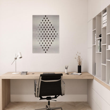 BLACK TO WHITE DISKS 1952 - Bridget Riley Brushed Aluminum Print - 70x100 cm / 28x40 inches | Bridget Riley Aluminum Print | Bridget Riley Prints