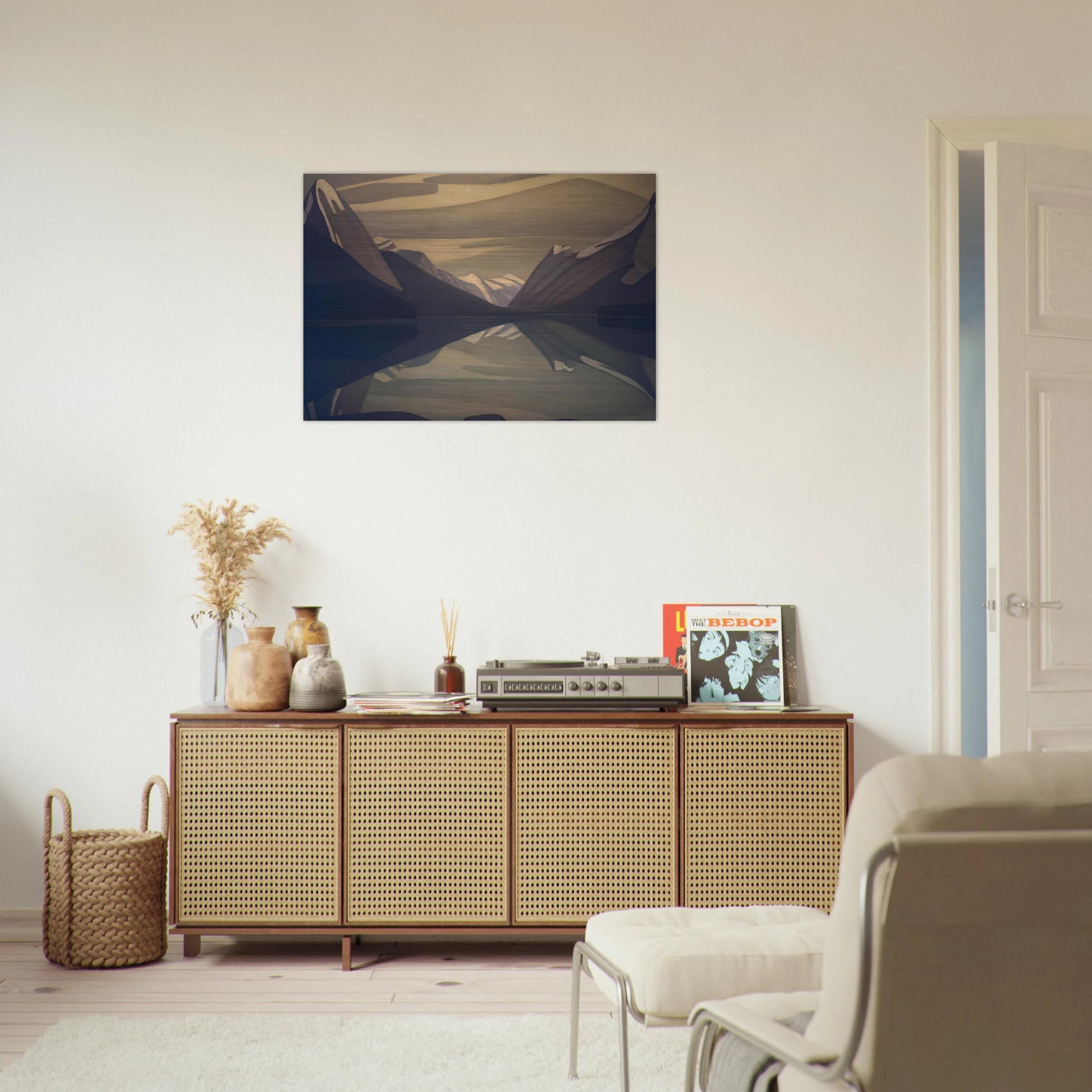 Maligne Lake, Jasper Park - 1924 - Lawren Harris Brushed Aluminum Print - 70x100 cm / 28x40 inches | Lawren Harris Aluminum Print | Lawren Harris Prints