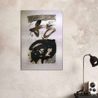 CALLIGRAPHIQUE 1987 - Antoni Tapies Brushed Aluminum Print - 70x100 cm / 28x40 inches | Antoni Tapies Aluminum Print | Antoni Tapies Prints