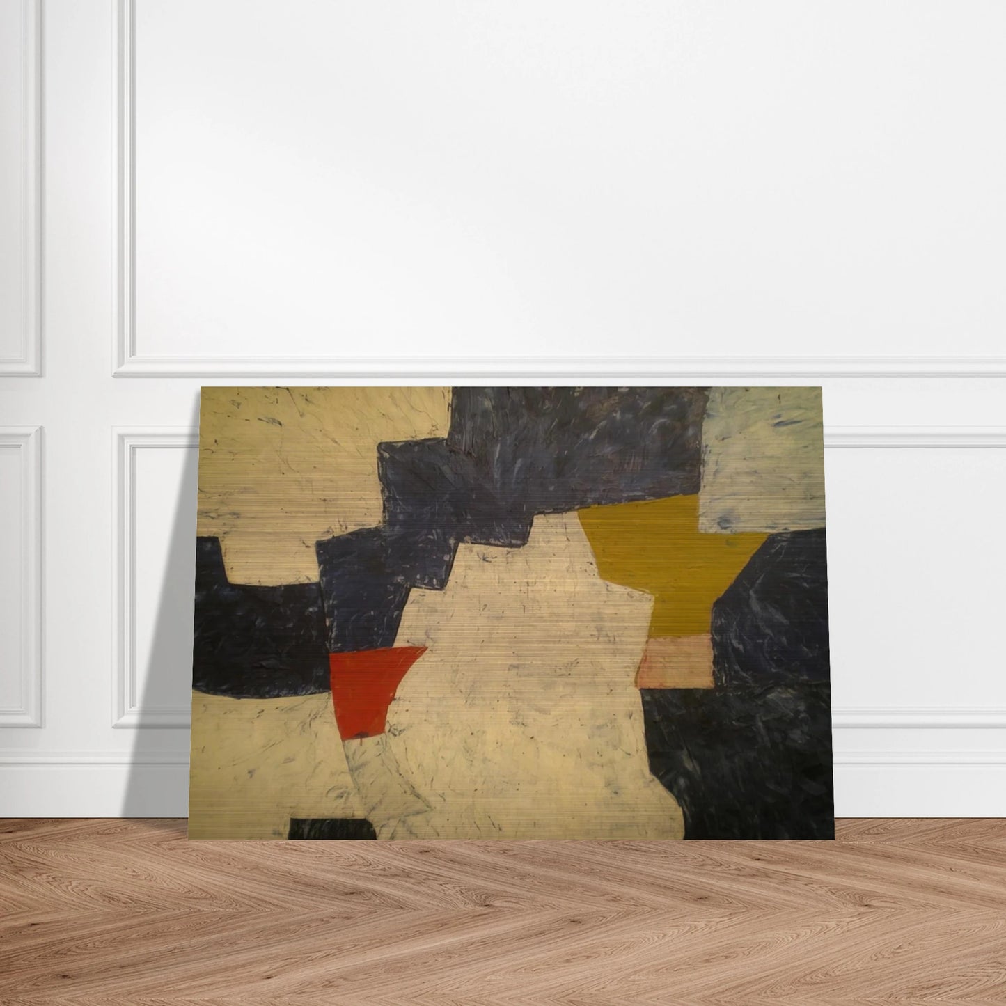 Composition - 1952 - Serge Poliakoff Brushed Aluminum Print - 70x100 cm / 28x40 inches | Serge Poliakoff Aluminum Print | Serge Poliakoff Prints