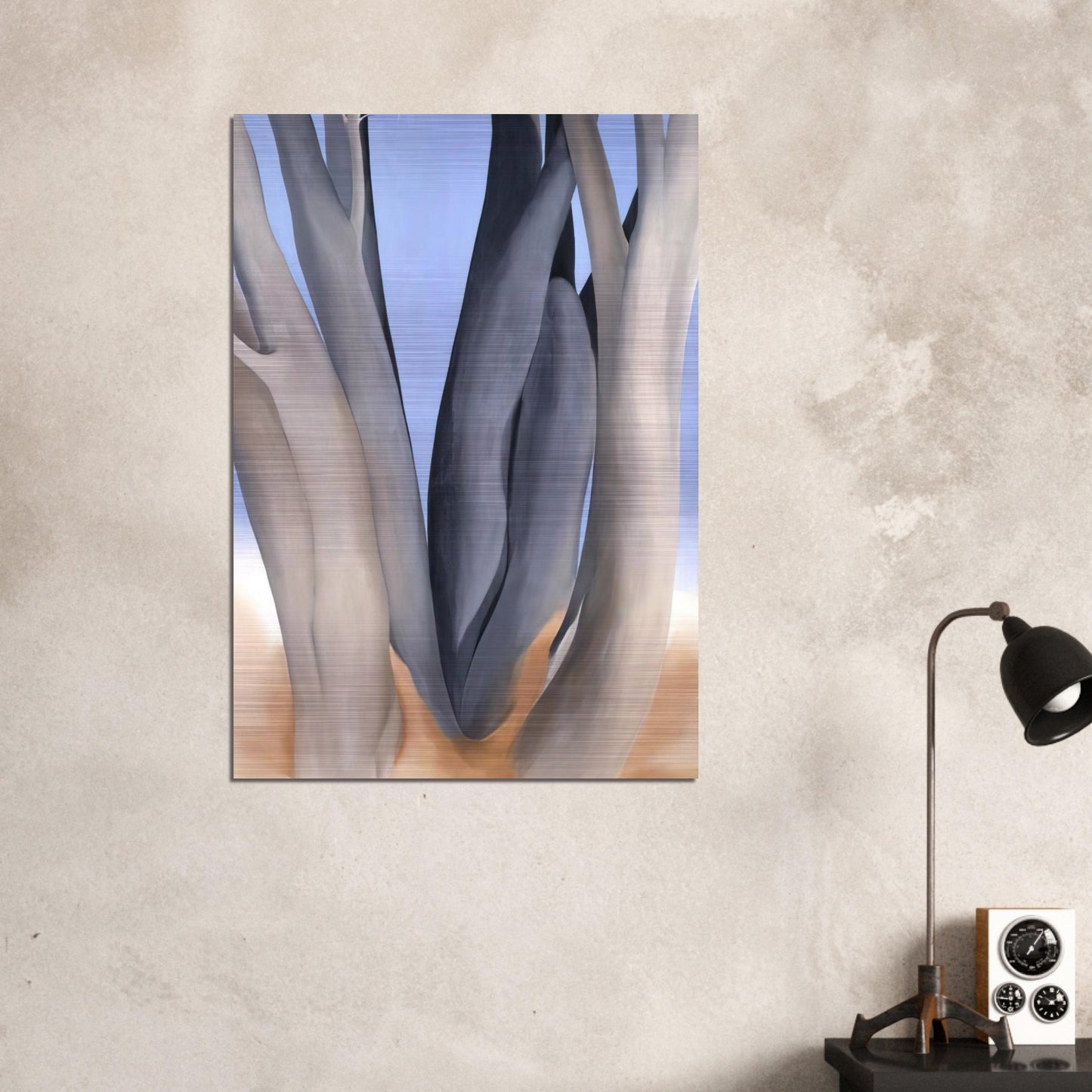 Dark Tree Trunks - Georgia O'Keeffe Brushed Aluminum Print - 70x100 cm / 28x40 inches | Georgia O'Keeffe Aluminum Print | Georgia O'Keeffe Prints