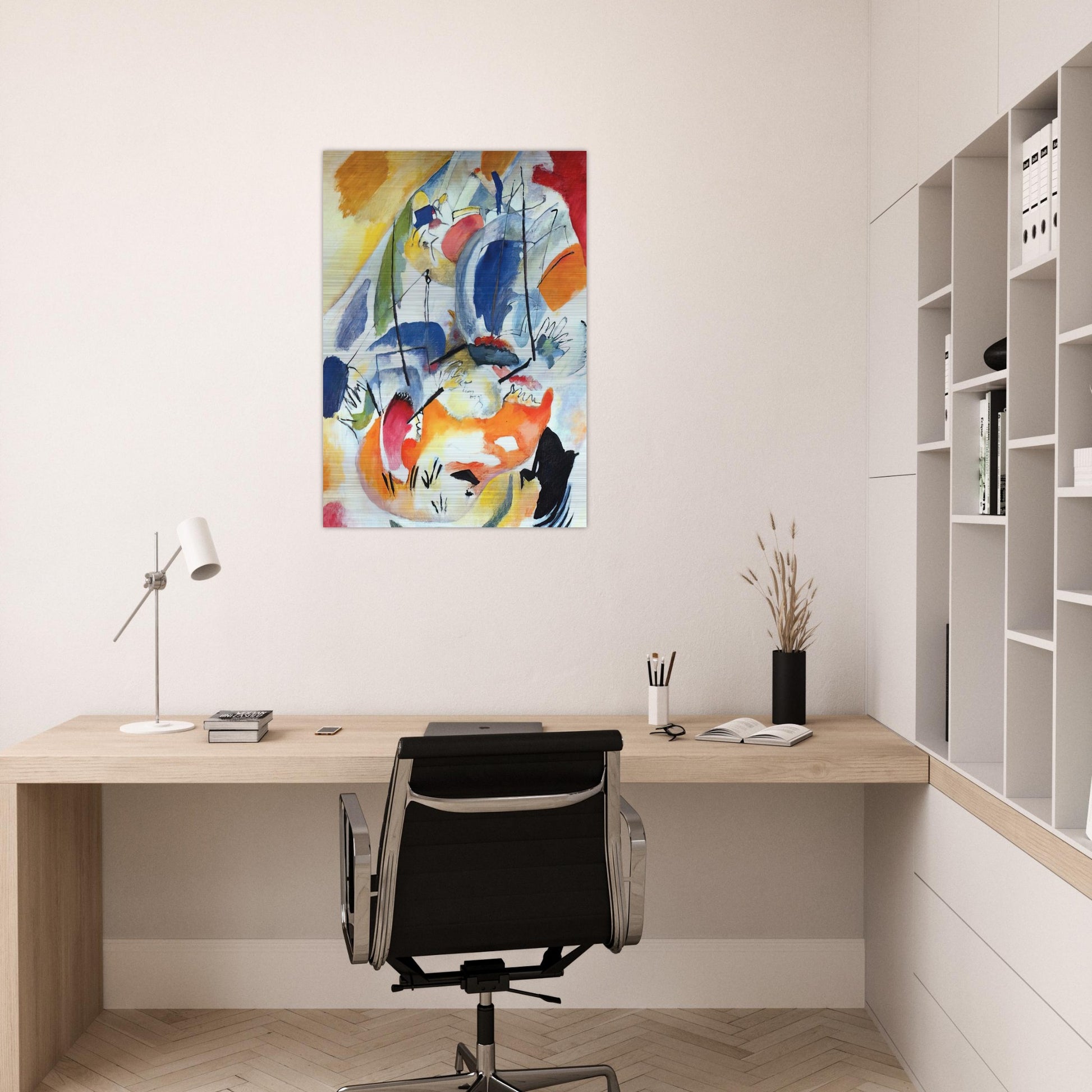 IMPROVISATION 31 SEA BATTLE 1913 - Wassily Kandinsky Brushed Aluminum Print - 70x100 cm / 28x40 inches | Wassily Kandinsky Aluminum Print | Wassily Kandinsky Prints