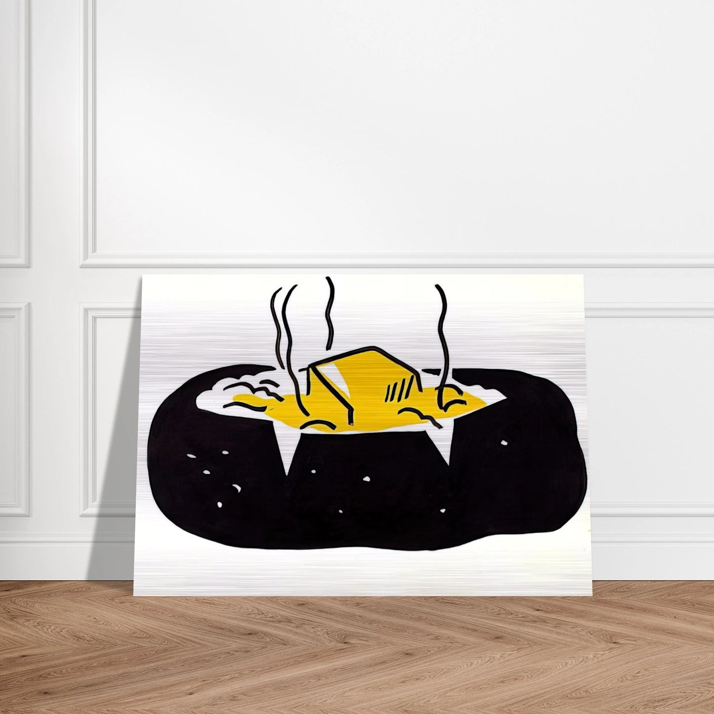 BAKED POTATO 1962 1 - Roy Lichtenstein Brushed Aluminum Print - 70x100 cm / 28x40 inches | Roy Lichtenstein Aluminum Print | Roy Lichtenstein Prints