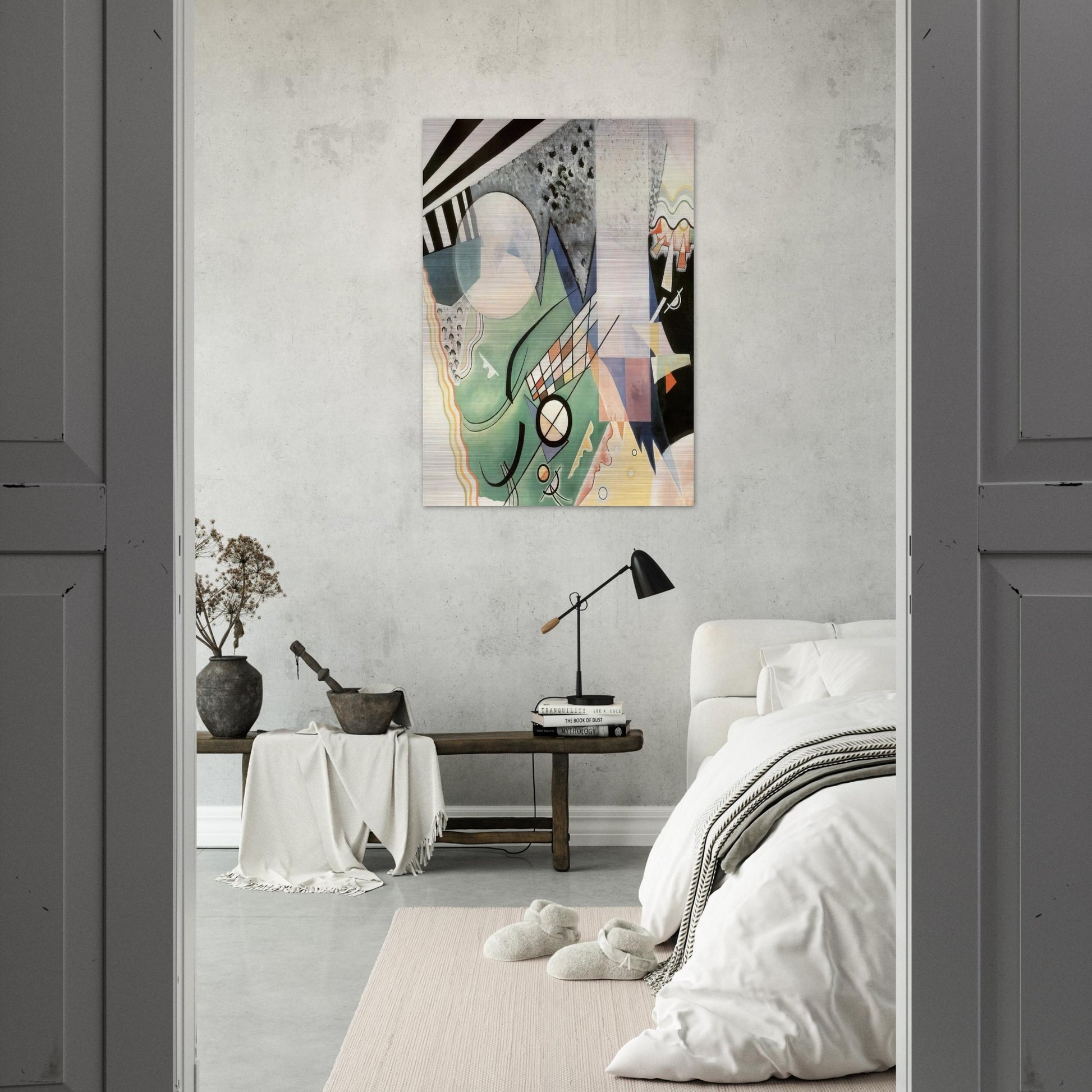 GREEN COMPOSITION 1923 - Wassily Kandinsky Brushed Aluminum Print - 70x100 cm / 28x40 inches | Wassily Kandinsky Aluminum Print | Wassily Kandinsky Prints