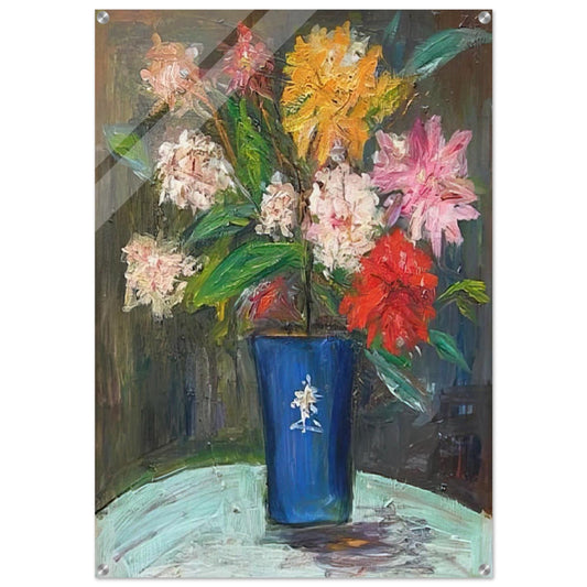 VASE WITH FLOWERS 1 - Maurice Utrillo Acrylic Print - 70x100 cm / 28x40″ inches | Maurice Utrillo Wall Art | Maurice Utrillo Prints
