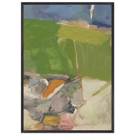 Berkeley 33 - Richard Diebenkorn 70x100 cm / 28x40 inches Framed Art Print – Black Wooden Frame