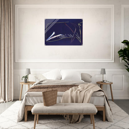 The Blue Whale - 1973 - Ronnie Landfield Acrylic Print - 70x100 cm / 28x40″ inches