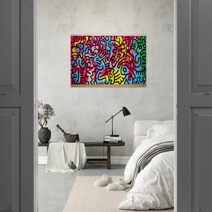 UNTITLED 1987 - Keith Haring Brushed Aluminum Print - 70x100 cm / 28x40 inches | Keith Haring Aluminum Print | Keith Haring Prints