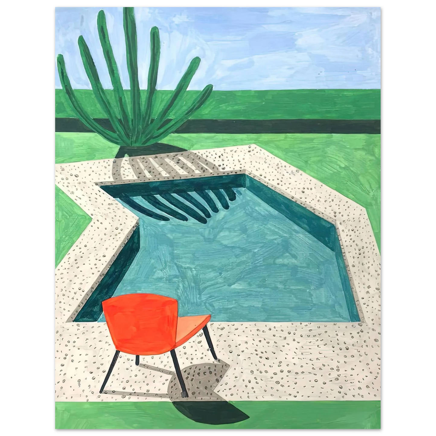 David Hockney - David Hockney Wall art - 27x35 cm / 11x14 inches - Premium Wooden Framed Poster With Fine Art Paper-canvas - Black frame