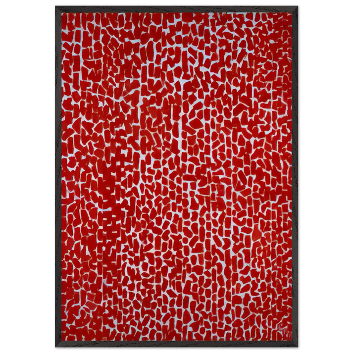 RED ROSE CANTATA 1973 - Alma Woodsey Thomas 70x100 cm / 28x40 inches Framed Art Print – Black Wooden Frame