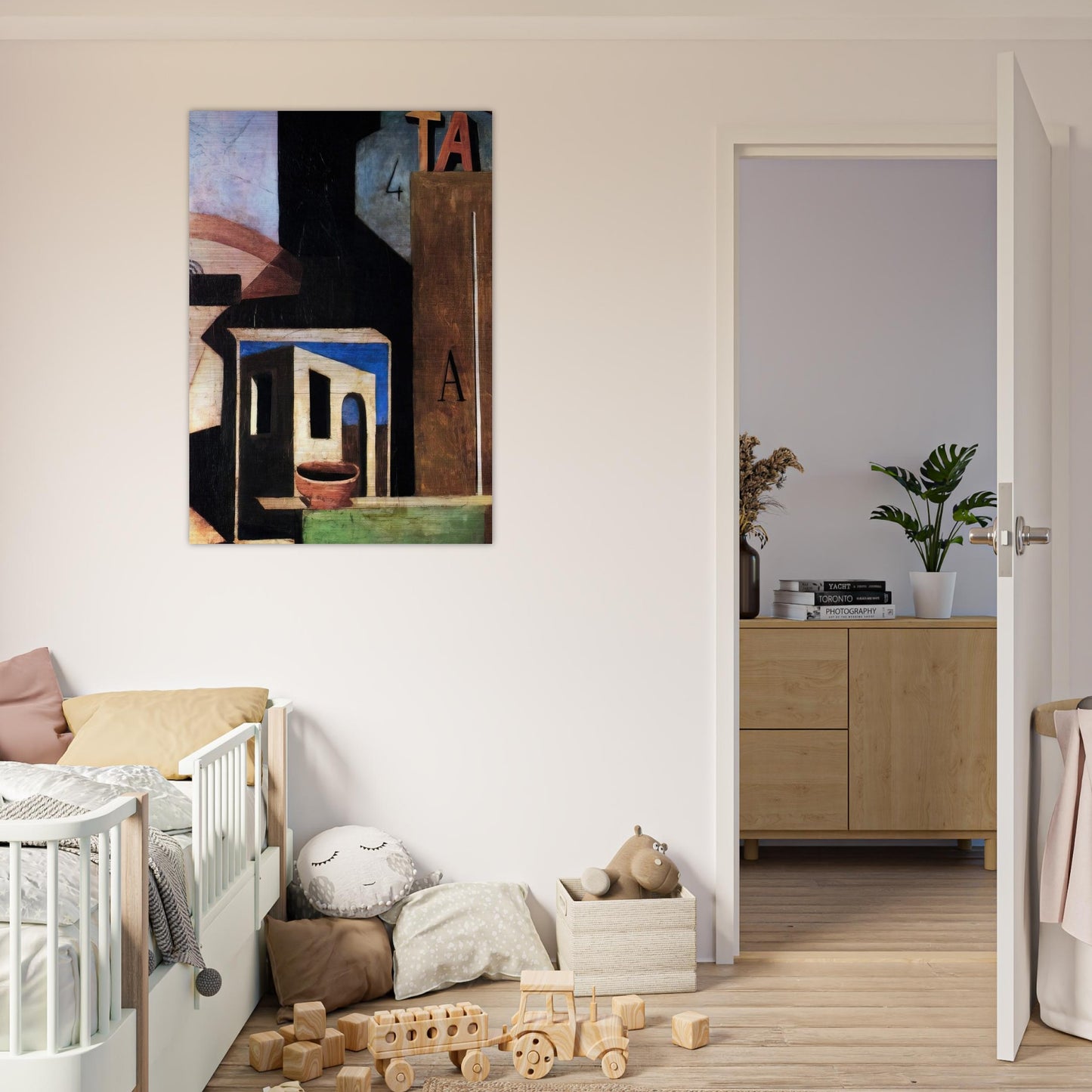 LA COMPOSIZIONE TA 1916 - Carlo Carra Brushed Aluminum Print - 70x100 cm / 28x40 inches | Carlo Carra Aluminum Print | Carlo Carra Prints