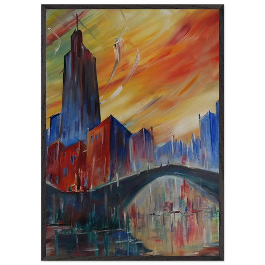 Untitled - 1983 N3 - Konrad Zuse 70x100 cm / 28x40 inches Framed Art Print – Black Wooden Frame
