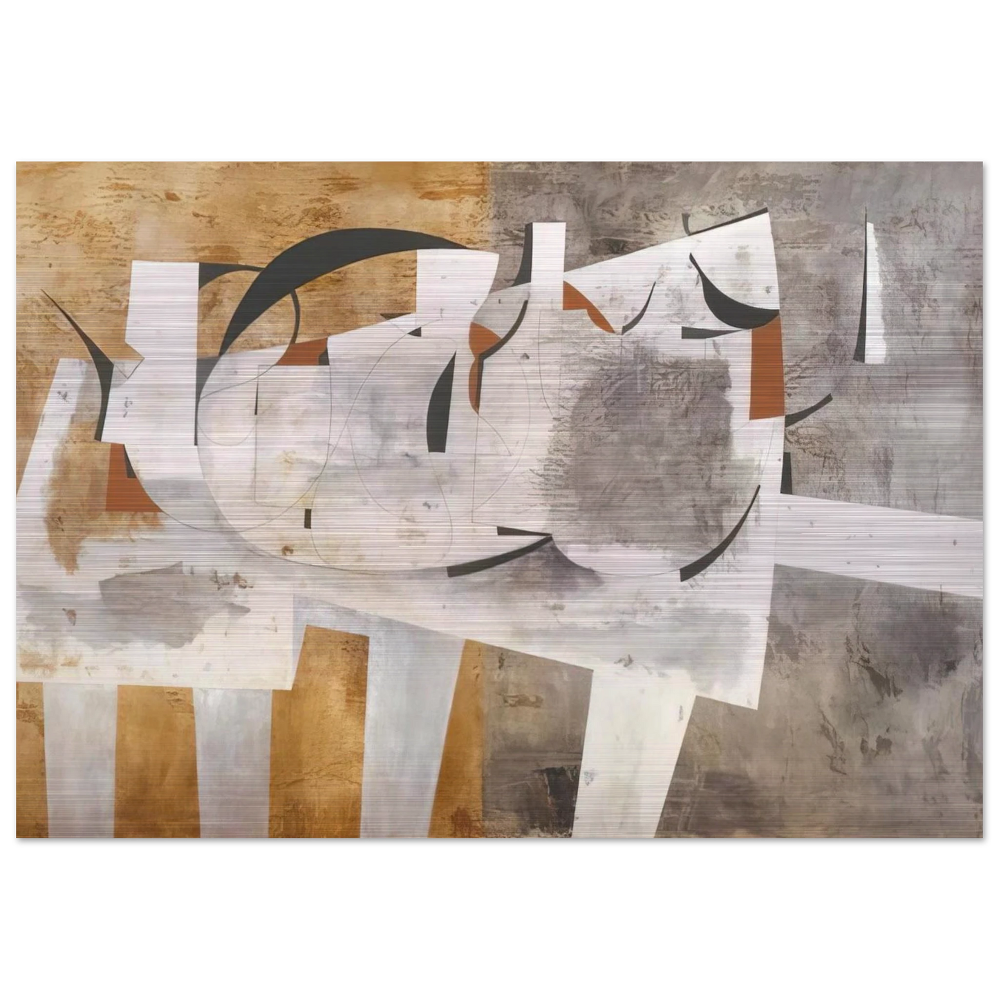 August 1956 Val d'Orcia - 1956 - Ben Nicholson Brushed Aluminum Print - 70x100 cm / 28x40 inches | Ben Nicholson Aluminum Print | Ben Nicholson Prints