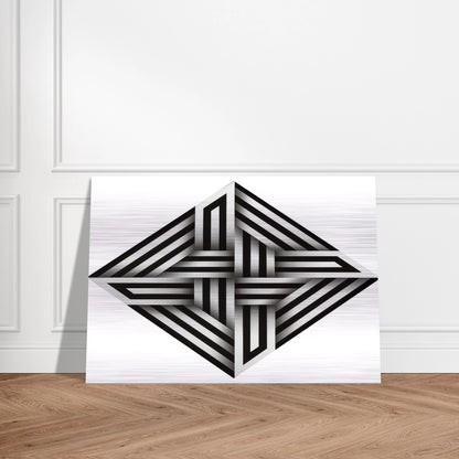 Kumo XV - 1973 - Omar Rayo Brushed Aluminum Print - 70x100 cm / 28x40 inches | Omar Rayo Aluminum Print | Omar Rayo Prints