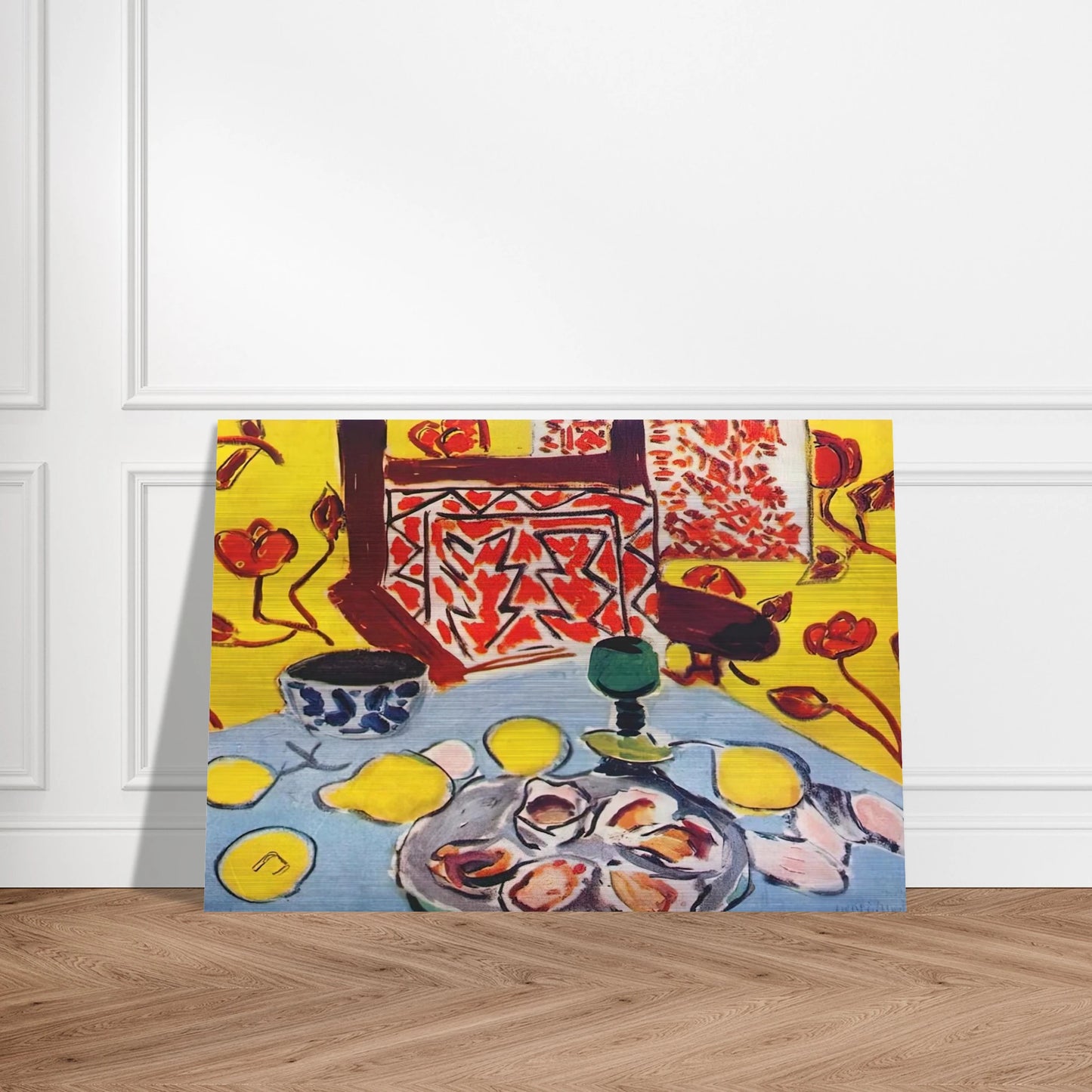 OYSTERS AND WOODEN ARMCHAIR 1943 - Henri Matisse Brushed Aluminum Print - 70x100 cm / 28x40 inches | Henri Matisse Aluminum Print | Henri Matisse Prints