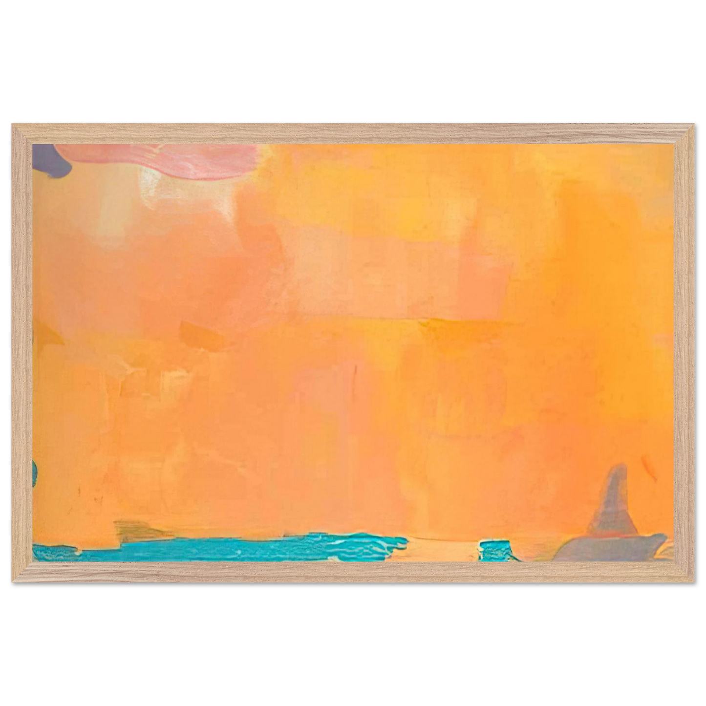 Helen Frankenthaler - Royal Fireworks - 1975 Wall art - 15x20 cm / 6x8 inches - Premium Wooden Framed Poster With Fine Art Paper-canvas - Wood frame