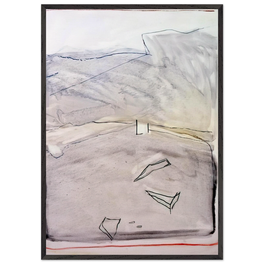 Wait - 2006 N1 - Ralston Crawford 70x100 cm / 28x40 inches Framed Art Print – Black Wooden Frame
