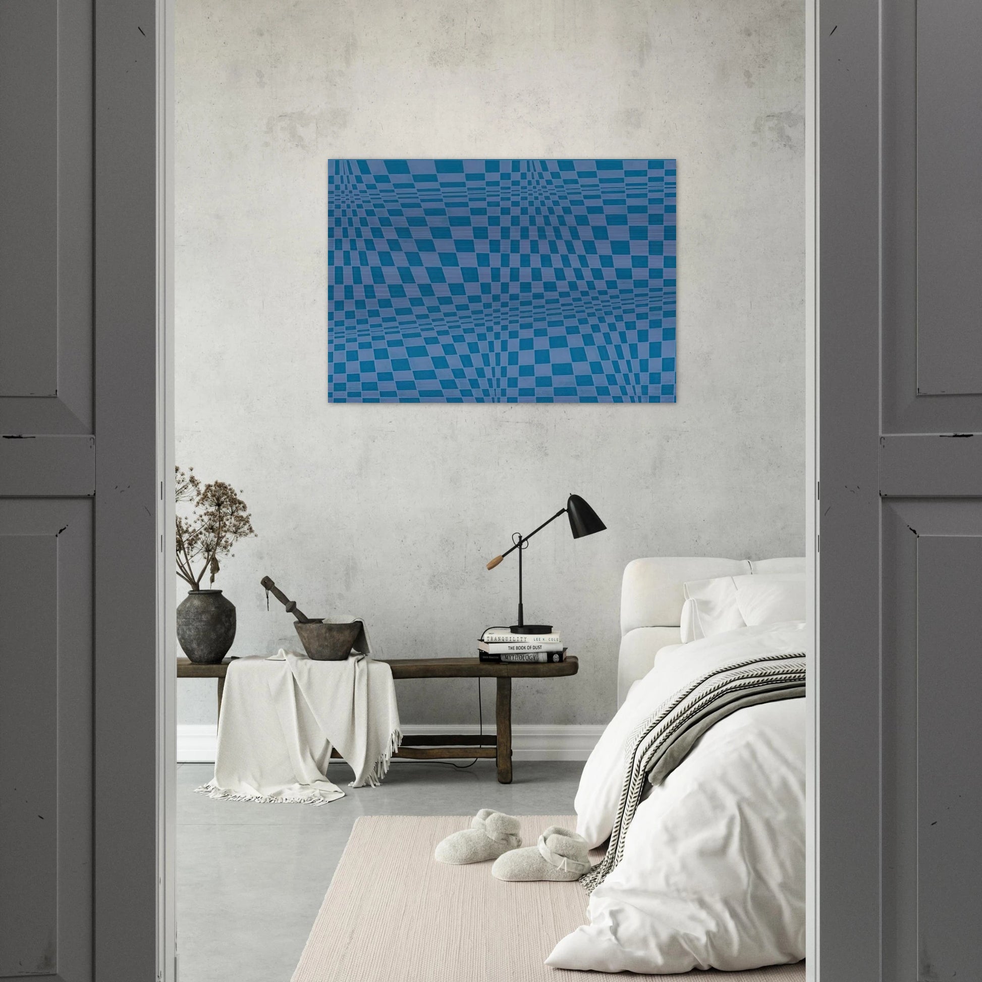 Disegno ottico dinamico - 1964 - Dadamaino Brushed Aluminum Print - 70x100 cm / 28x40 inches | Dadamaino Aluminum Print | Dadamaino Prints
