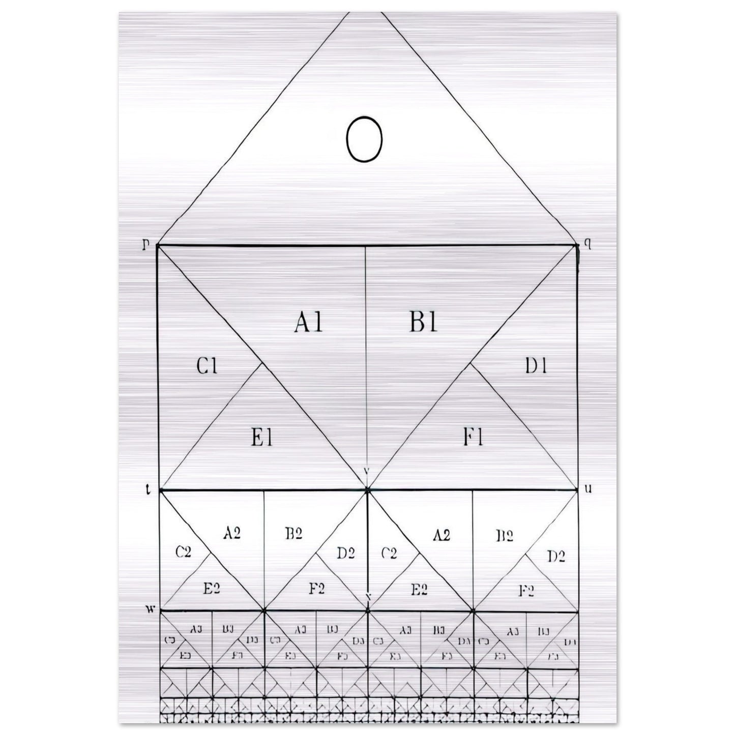SCHEME - MC Escher Brushed Aluminum Print - 70x100 cm / 28x40 inches | MC Escher Aluminum Print | MC Escher Prints
