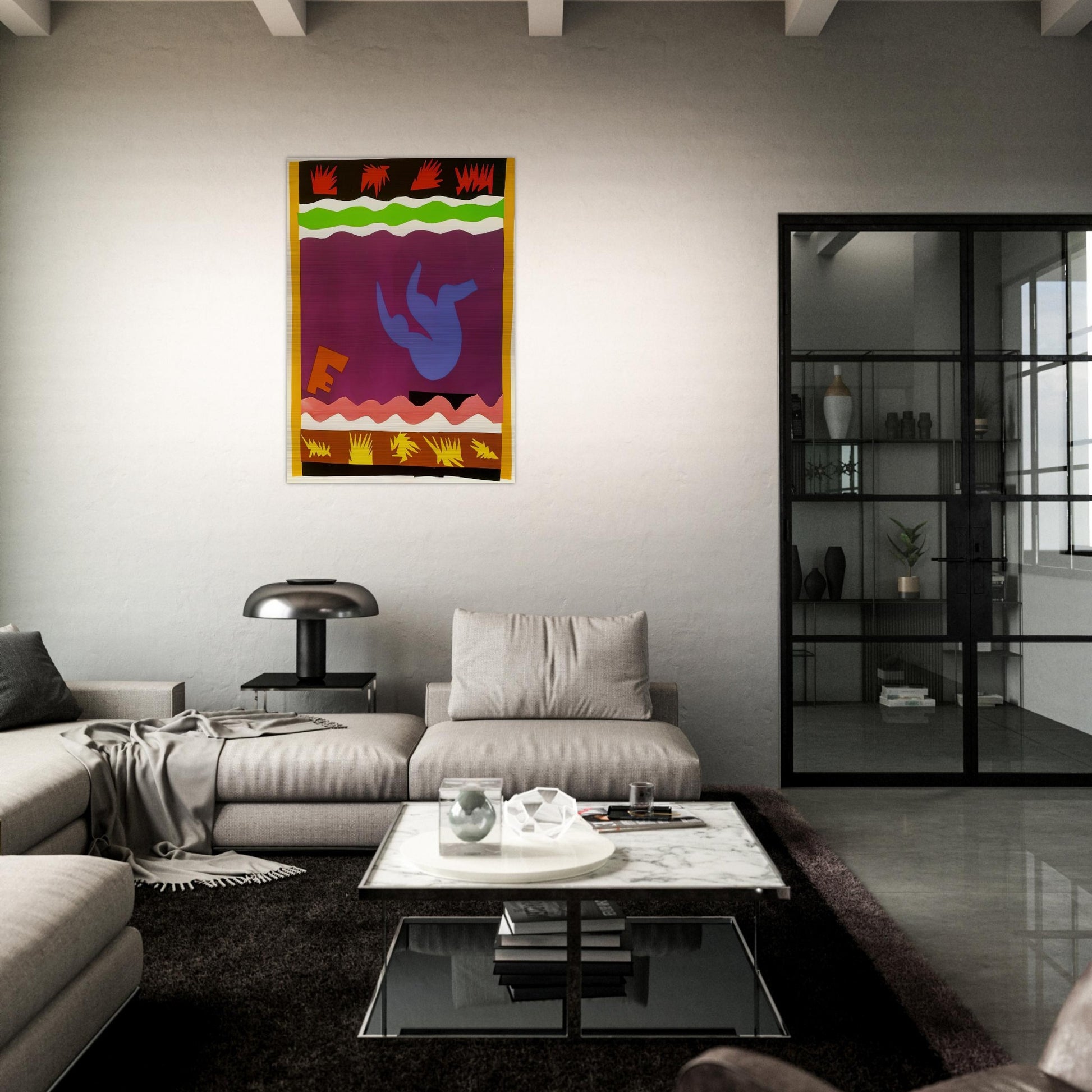 THE TOBOGGAN 1943 - Henri Matisse Brushed Aluminum Print - 70x100 cm / 28x40 inches | Henri Matisse Aluminum Print | Henri Matisse Prints