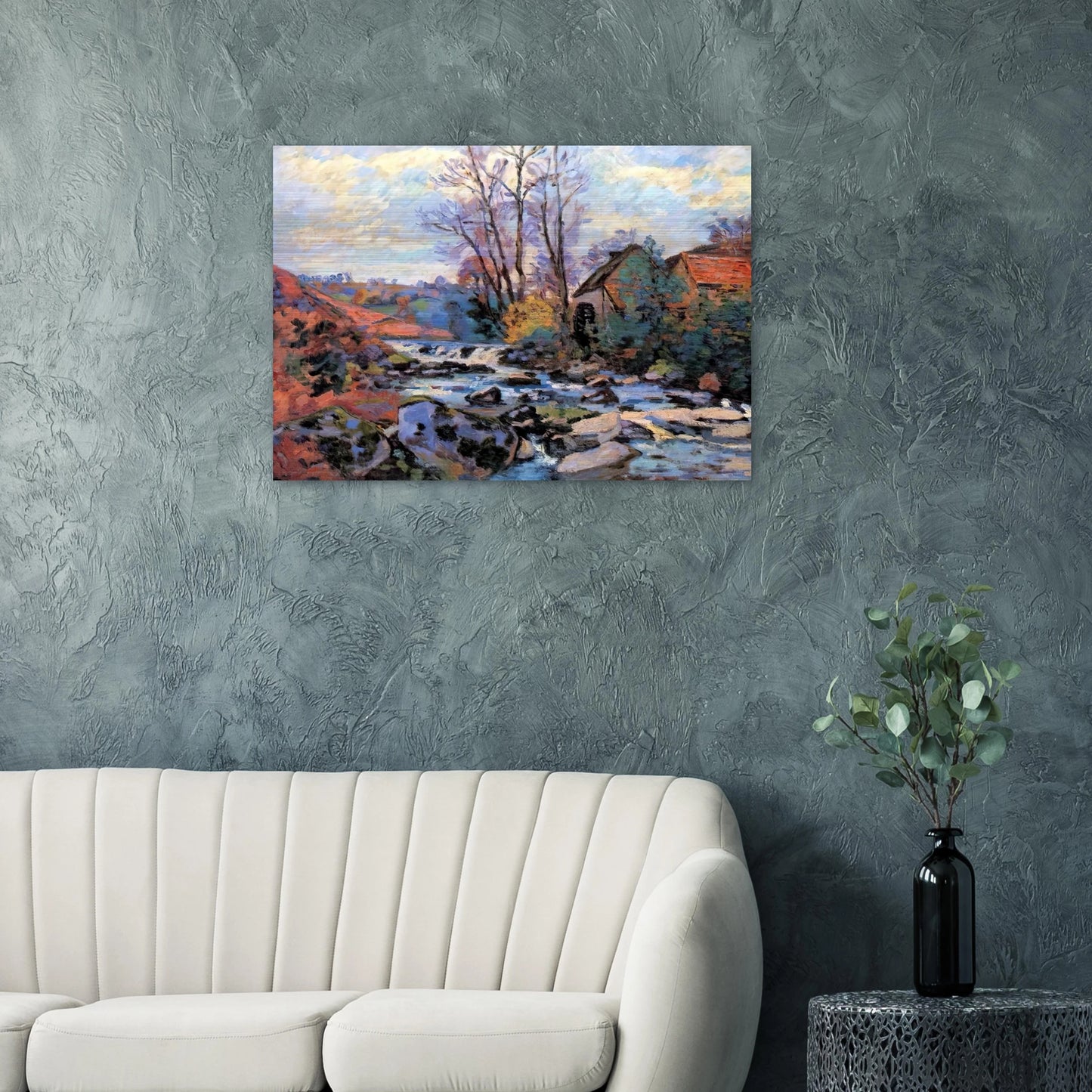 Moulin Bouchardon, Crozant - 1895 - Armand Guillaumin Brushed Aluminum Print - 70x100 cm / 28x40 inches | Armand Guillaumin Aluminum Print | Armand Guillaumin Prints
