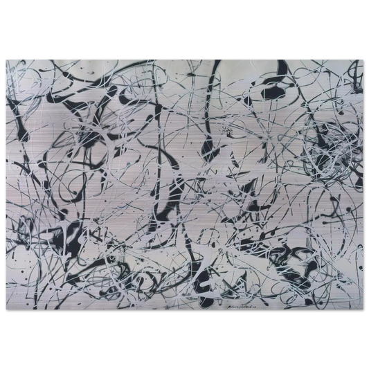 NUMBER 23 - Jackson Pollock Brushed Aluminum Print - 70x100 cm / 28x40 inches | Jackson Pollock Aluminum Print | Jackson Pollock Prints