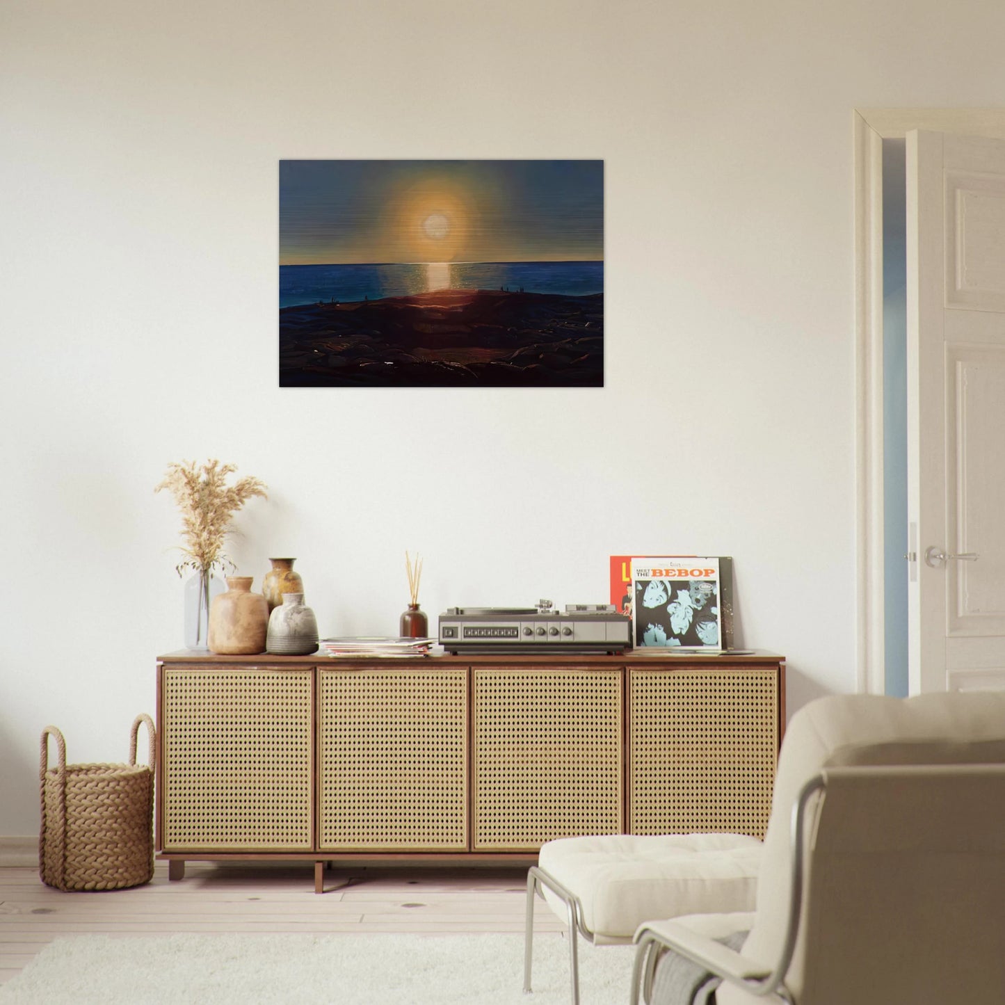 Calm and Free Maine Coast - Rockwell Kent Brushed Aluminum Print - 70x100 cm / 28x40 inches | Rockwell Kent Aluminum Print | Rockwell Kent Prints