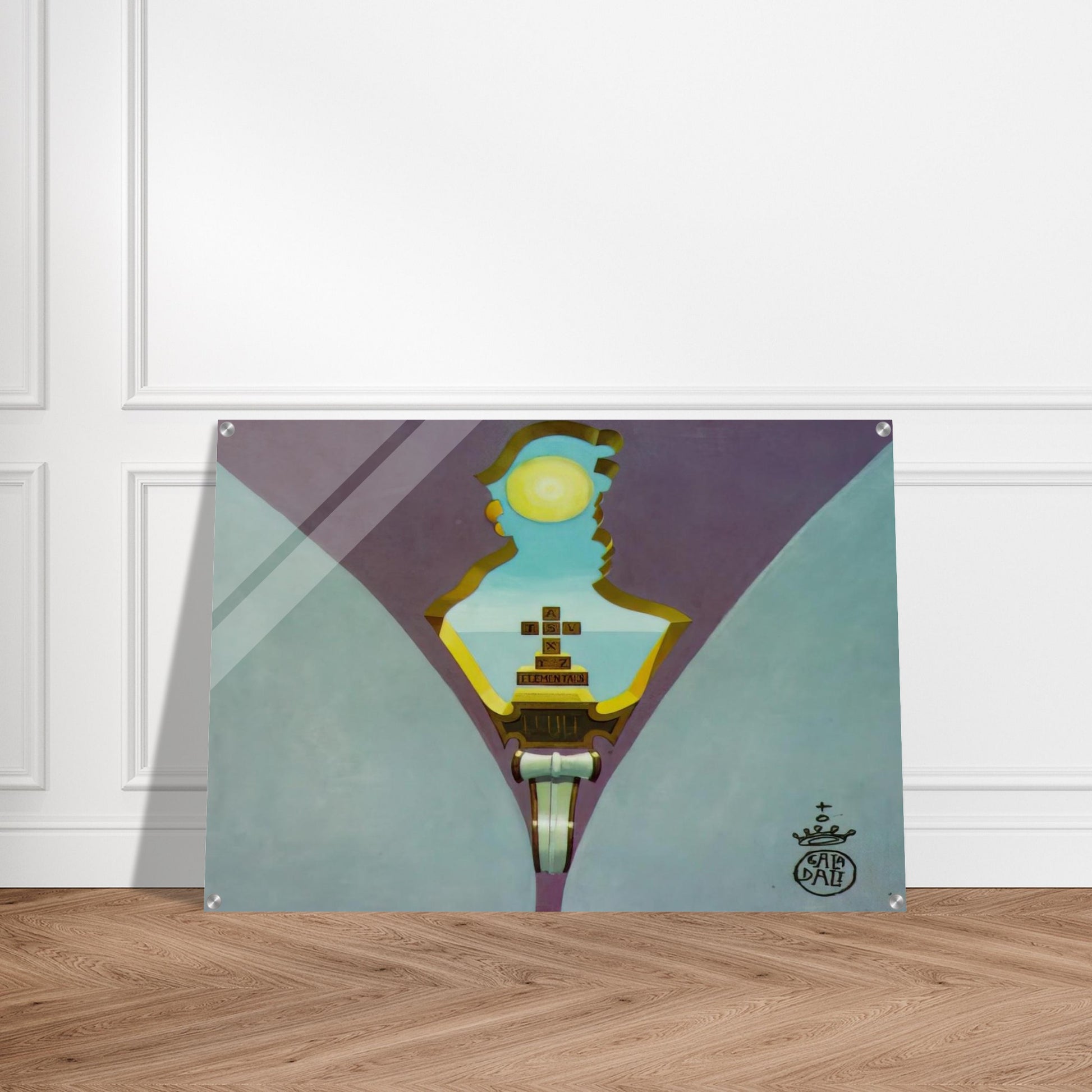 HOMAGE TO RAIMUNDUS LULLUS DESIGN FOR A CEILING PAINTING - Salvador Dali Acrylic Print - 70x100 cm / 28x40″ inches